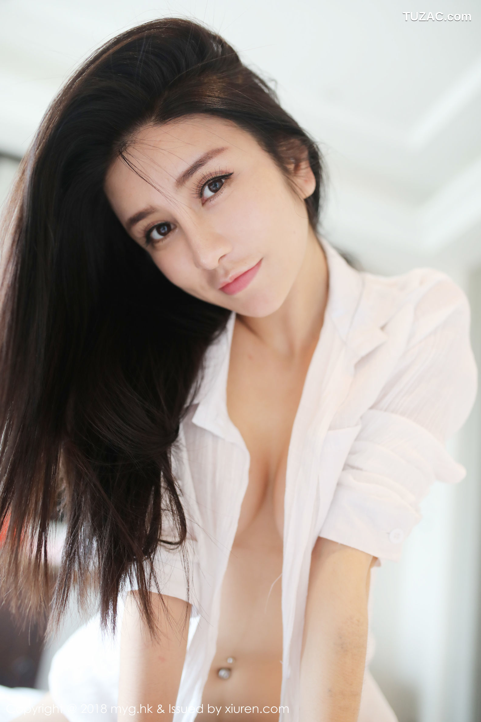 MyGirl美媛馆-319-李李七七喜喜-《衬衫-蕾丝以及变化的撩人姿势》-2018.09.25