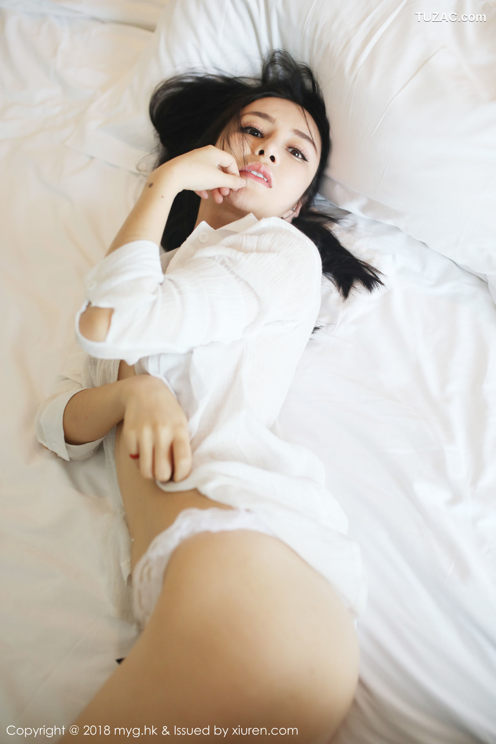 MyGirl美媛馆-319-李李七七喜喜-《衬衫-蕾丝以及变化的撩人姿势》-2018.09.25