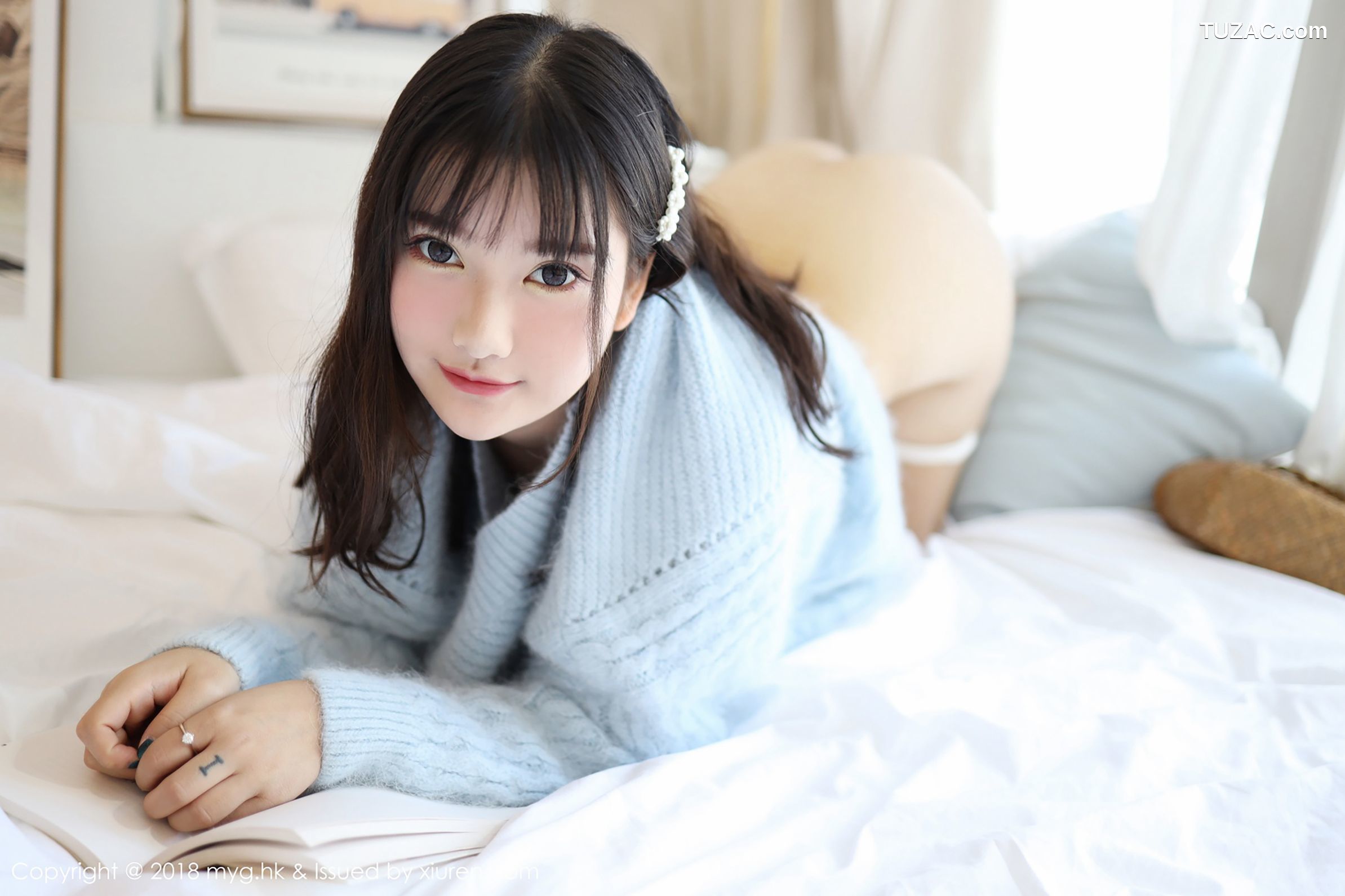 MyGirl美媛馆-338-小尤奈-《清新的毛衣与低开束胸装》-2018.12.27