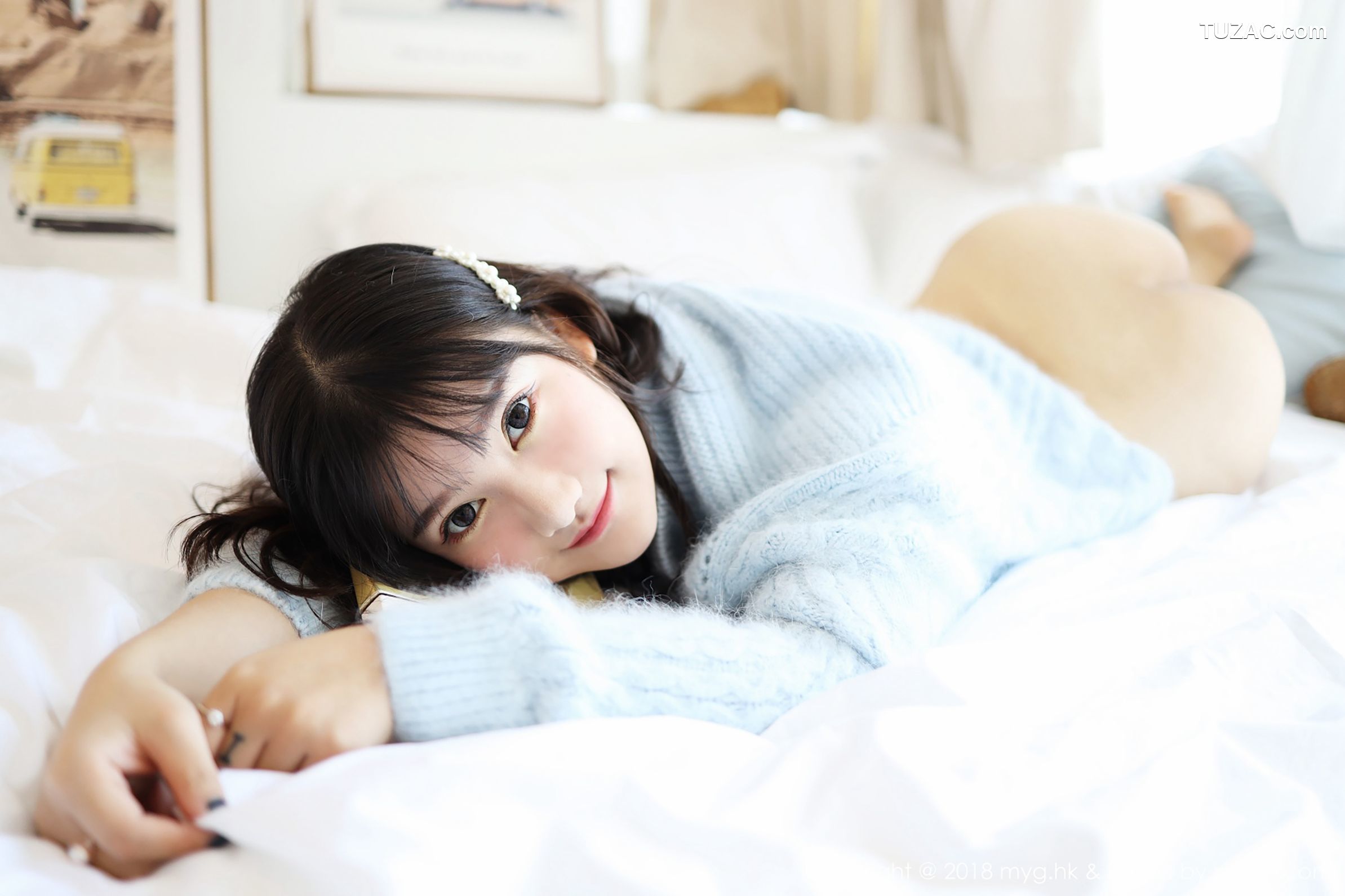MyGirl美媛馆-338-小尤奈-《清新的毛衣与低开束胸装》-2018.12.27