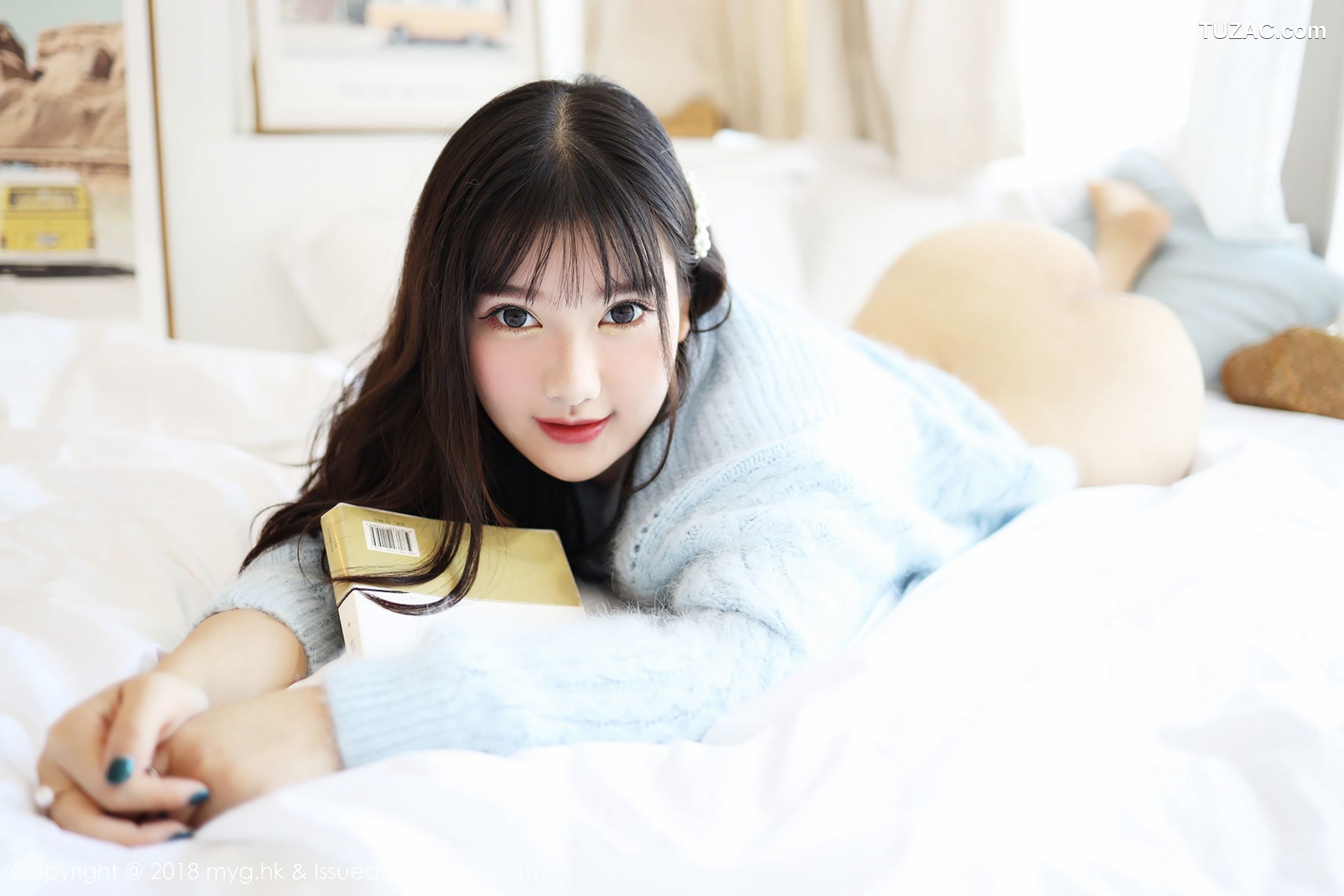 MyGirl美媛馆-338-小尤奈-《清新的毛衣与低开束胸装》-2018.12.27