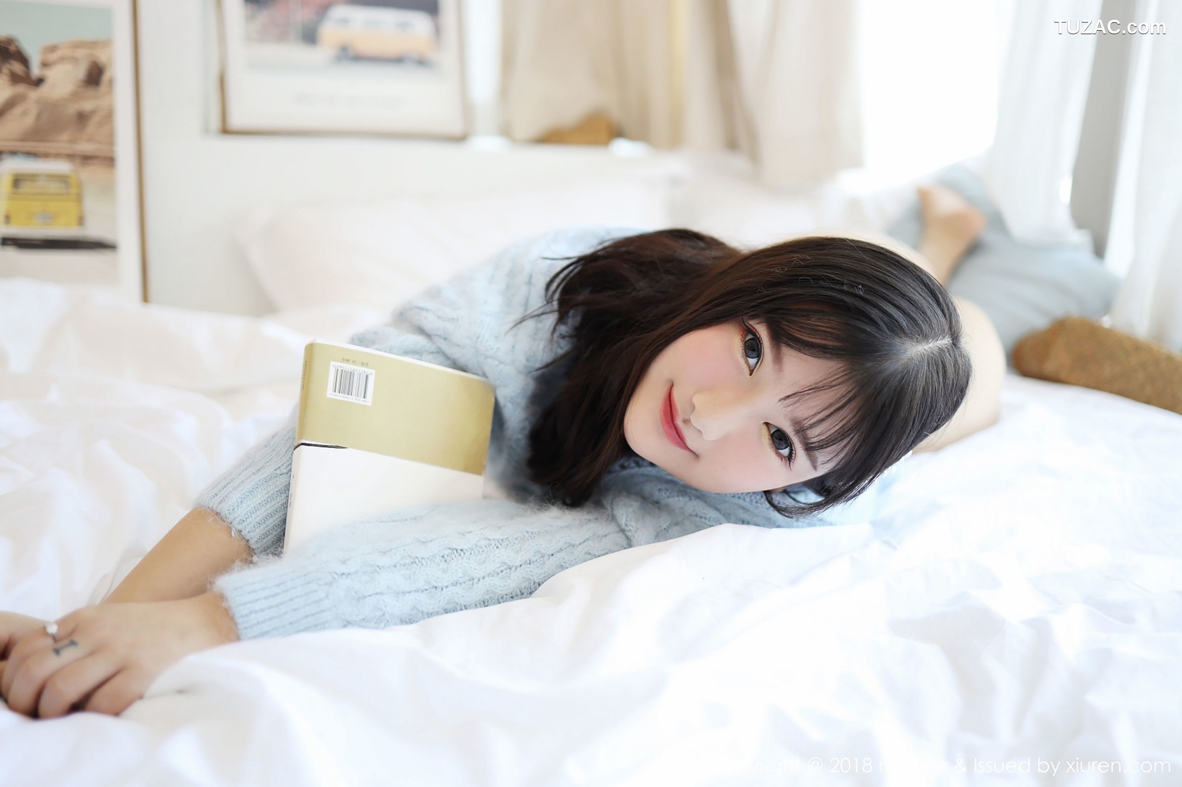 MyGirl美媛馆-338-小尤奈-《清新的毛衣与低开束胸装》-2018.12.27