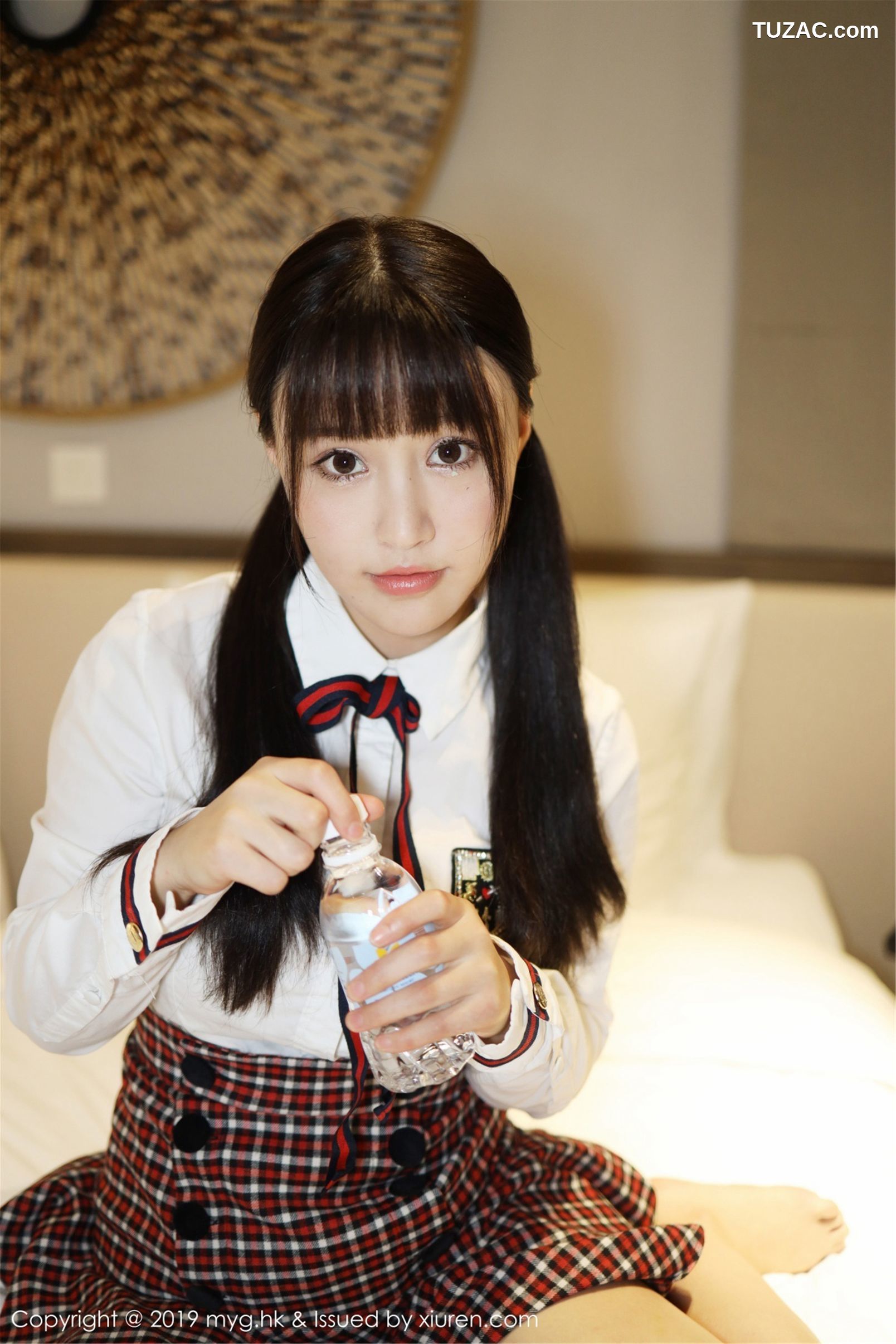 MyGirl美媛馆-355-朱可儿-格子裙学生装-2019.05.17