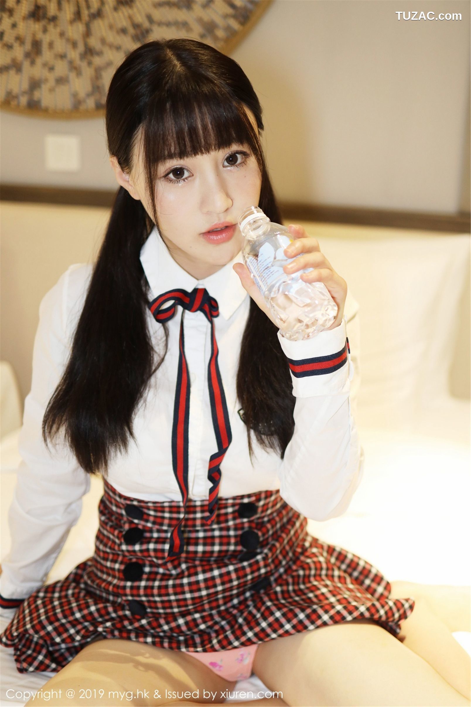 MyGirl美媛馆-355-朱可儿-格子裙学生装-2019.05.17