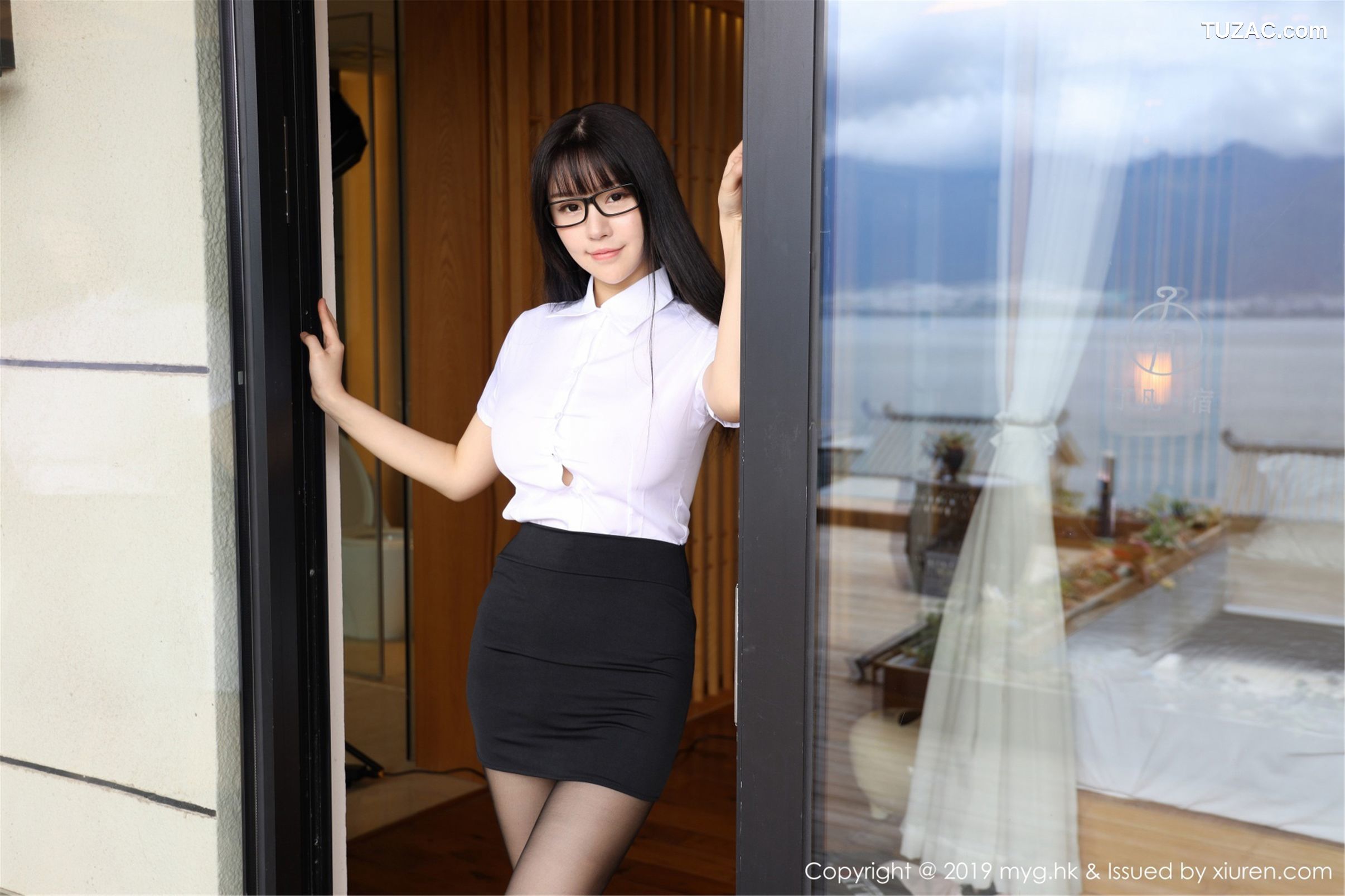 MyGirl美媛馆-368-朱可儿-《秘书黑丝眼镜OL系列》-2019.07.12