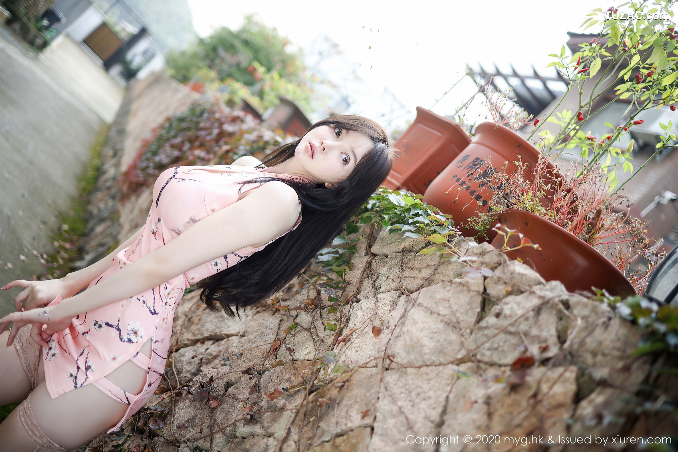 MyGirl美媛馆-460-糯美子Minlbabe-《古典韵味的粉色旗袍》-2020.11.24