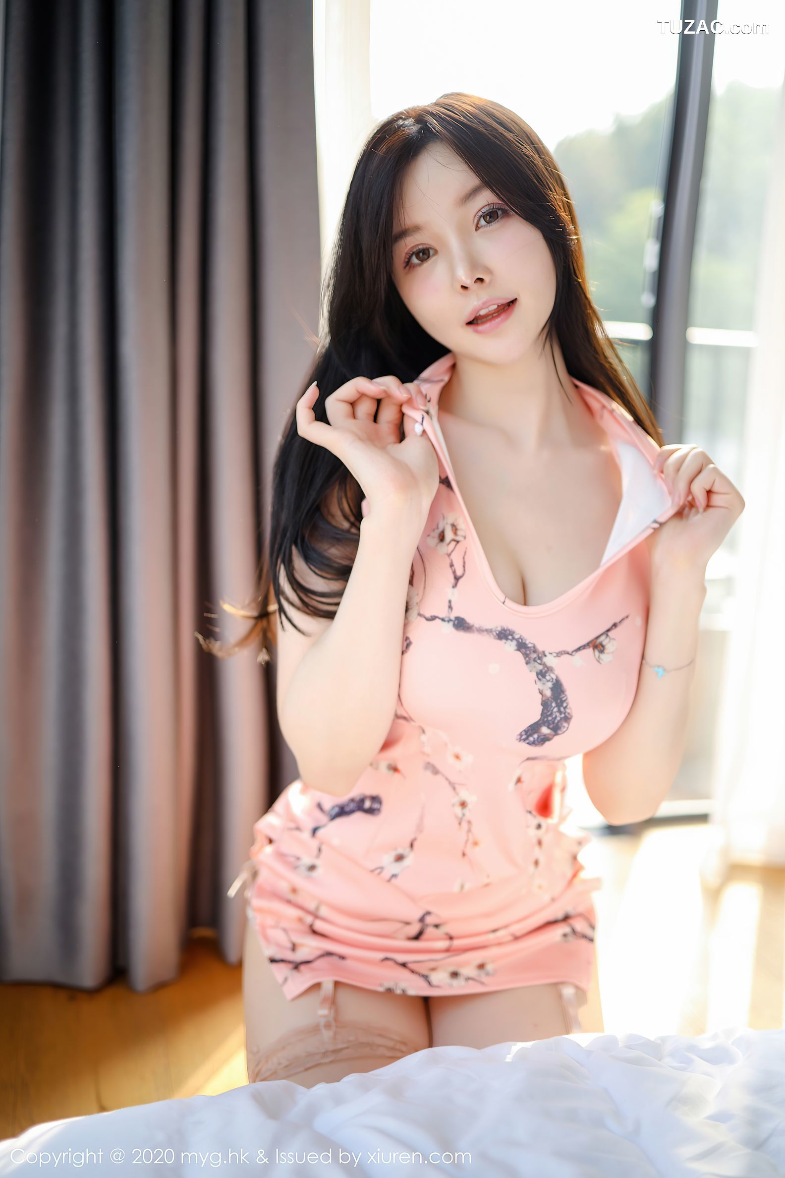 MyGirl美媛馆-460-糯美子Minlbabe-《古典韵味的粉色旗袍》-2020.11.24