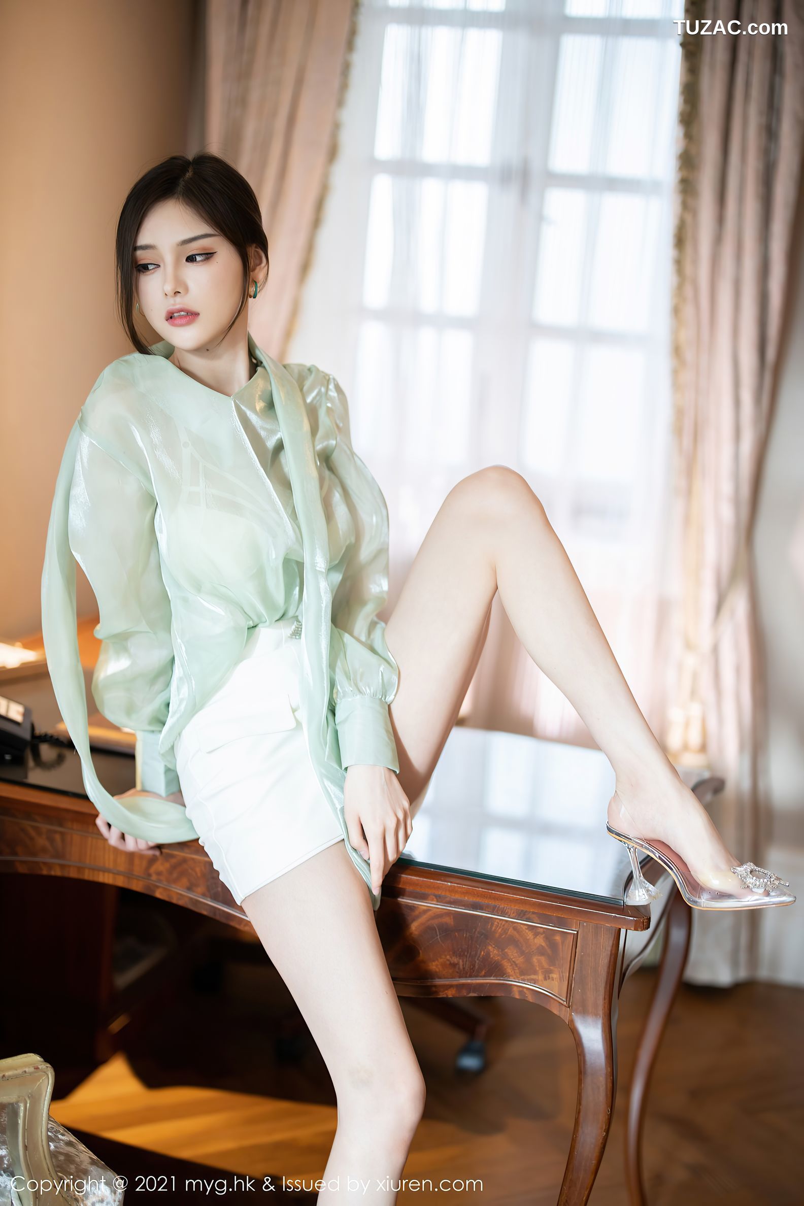 MyGirl美媛馆-535-小夕Juju-白色连体情趣内衣-2021.06.08