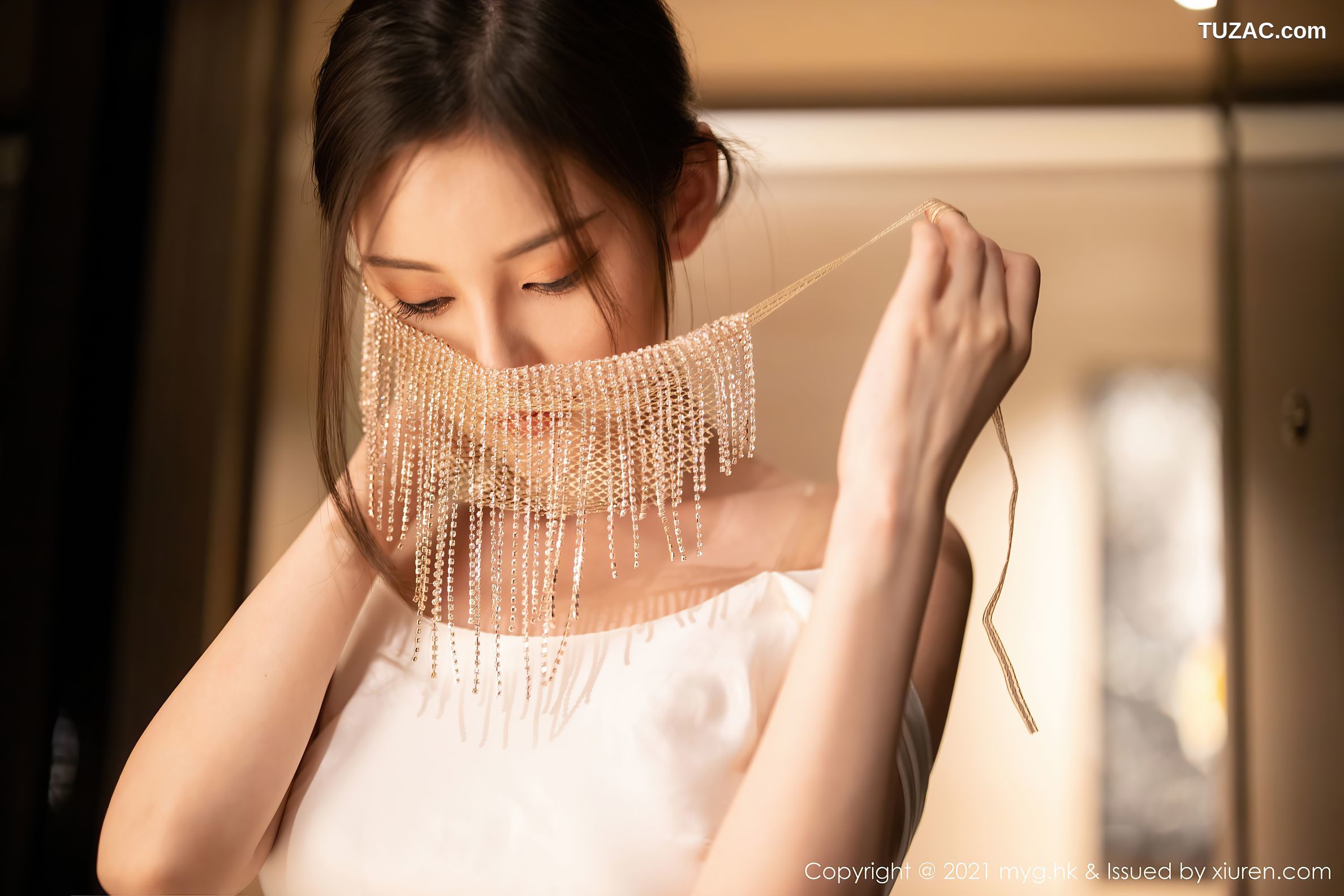 MyGirl美媛馆-552-小夕Juju-江浙沪旅拍白色新娘礼服肉丝-2021.07.09