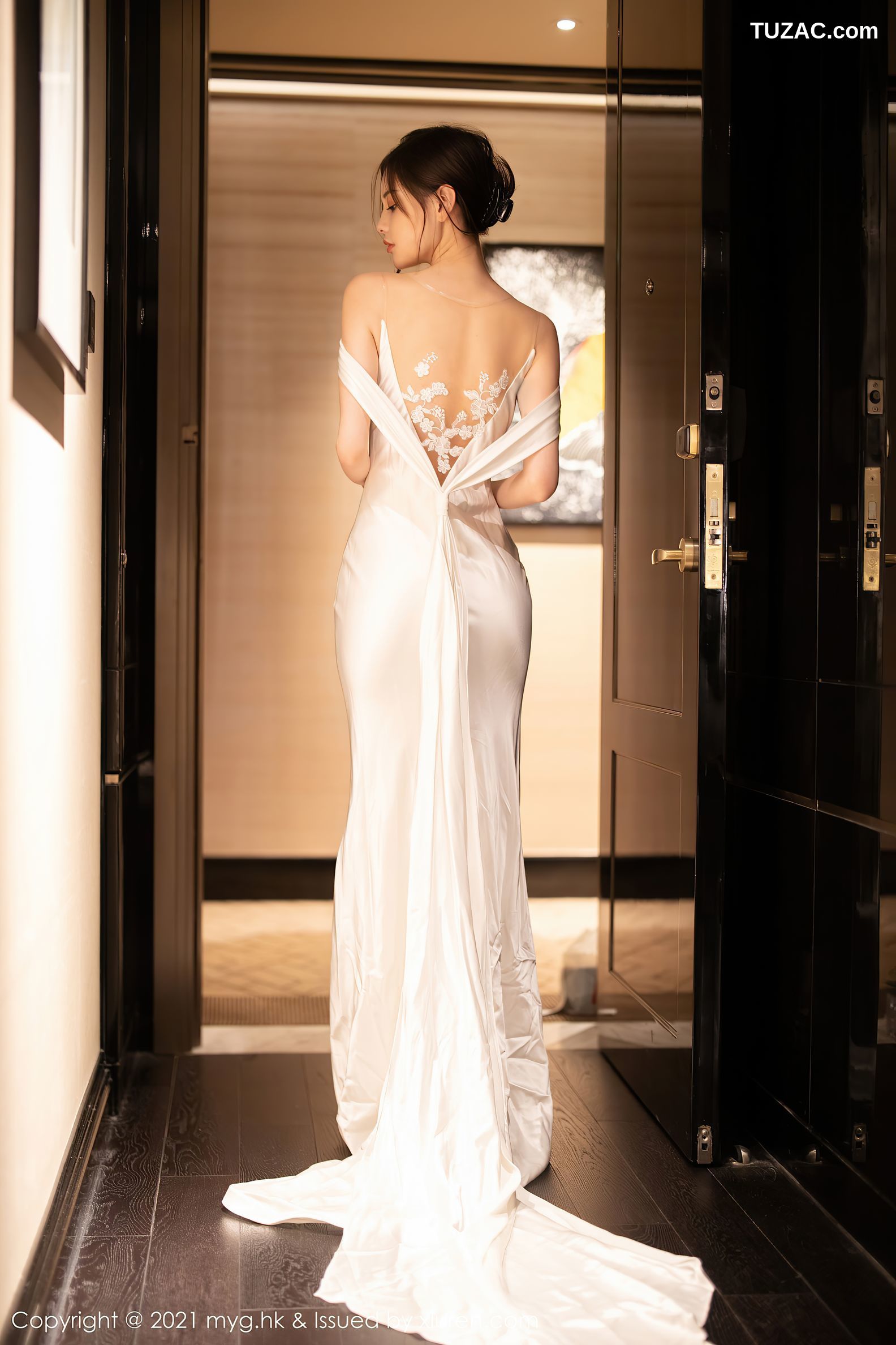 MyGirl美媛馆-552-小夕Juju-江浙沪旅拍白色新娘礼服肉丝-2021.07.09