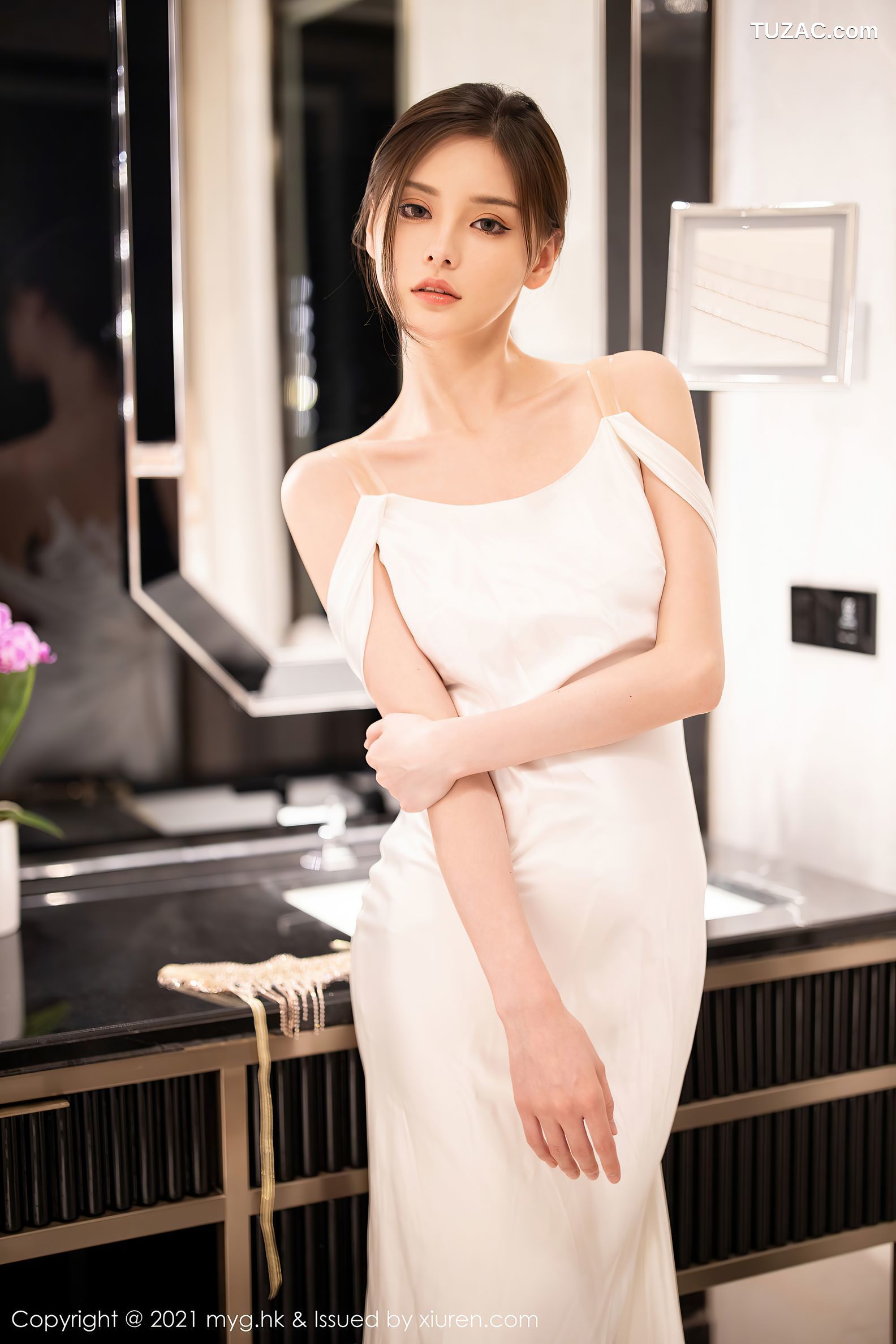MyGirl美媛馆-552-小夕Juju-江浙沪旅拍白色新娘礼服肉丝-2021.07.09