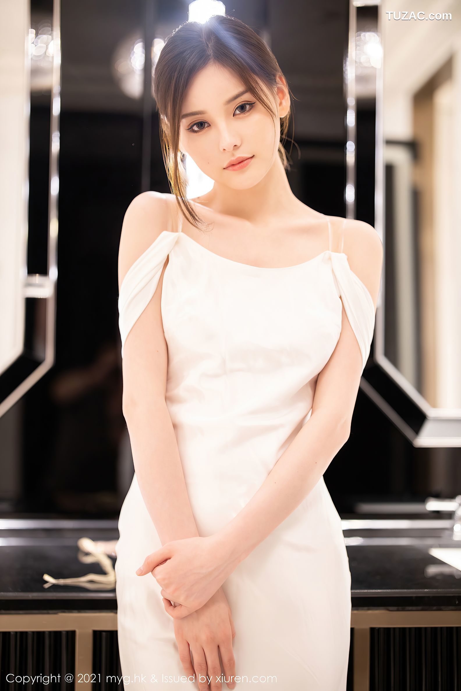 MyGirl美媛馆-552-小夕Juju-江浙沪旅拍白色新娘礼服肉丝-2021.07.09