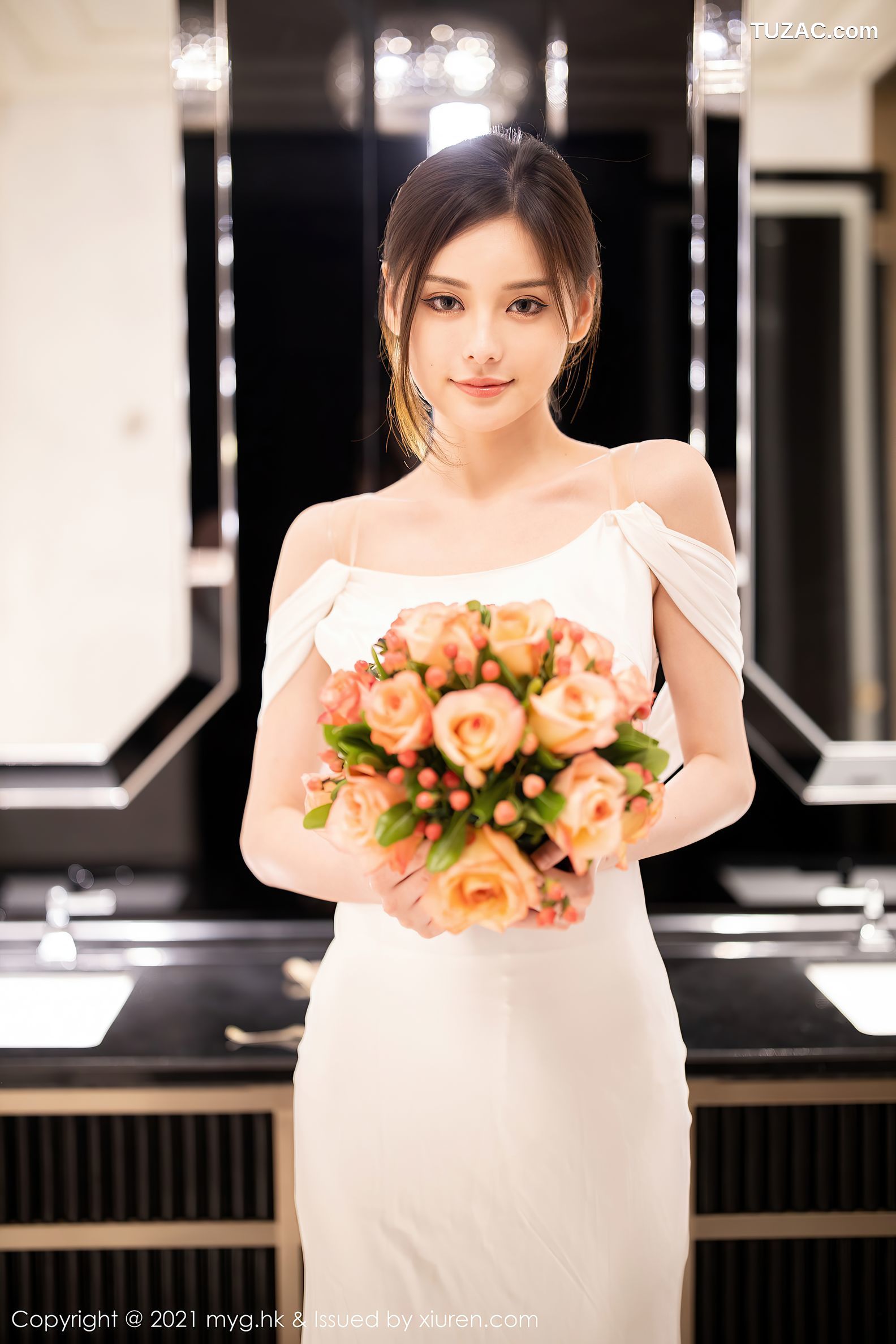 MyGirl美媛馆-552-小夕Juju-江浙沪旅拍白色新娘礼服肉丝-2021.07.09