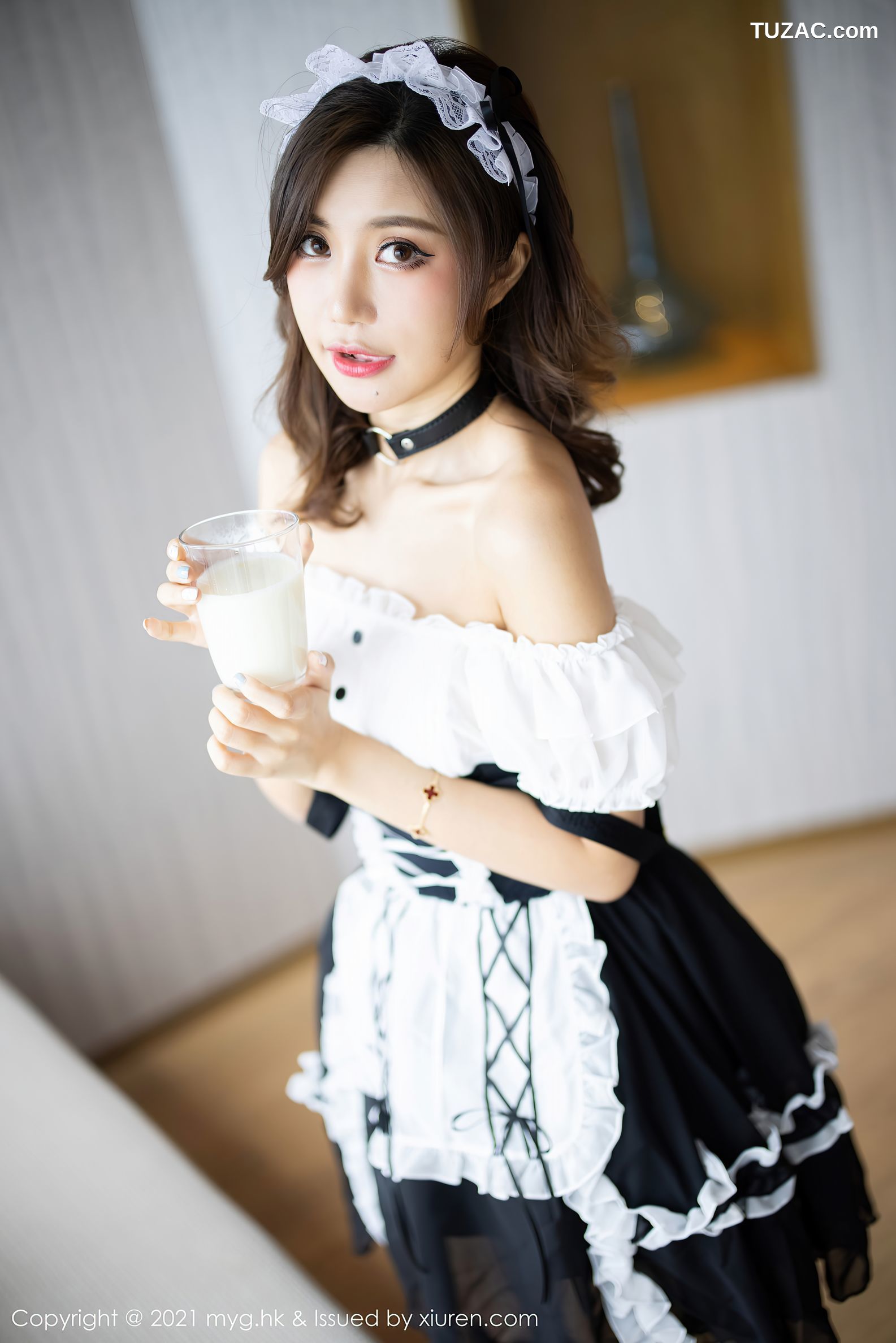 MyGirl美媛馆-588-绮里嘉Ula-杭州旅拍女仆制服主题蕾丝黑丝-2021.09.03
