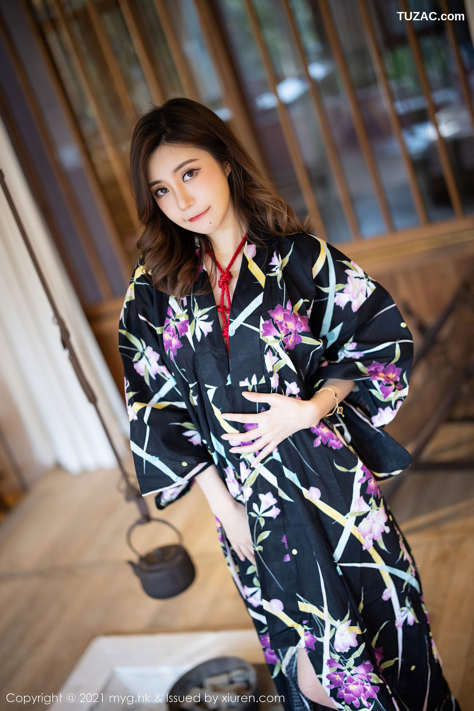 MyGirl美媛馆-594-绮里嘉Ula-长三角旅拍日式和服红绳捆绑豪乳遮点-2021.09.22