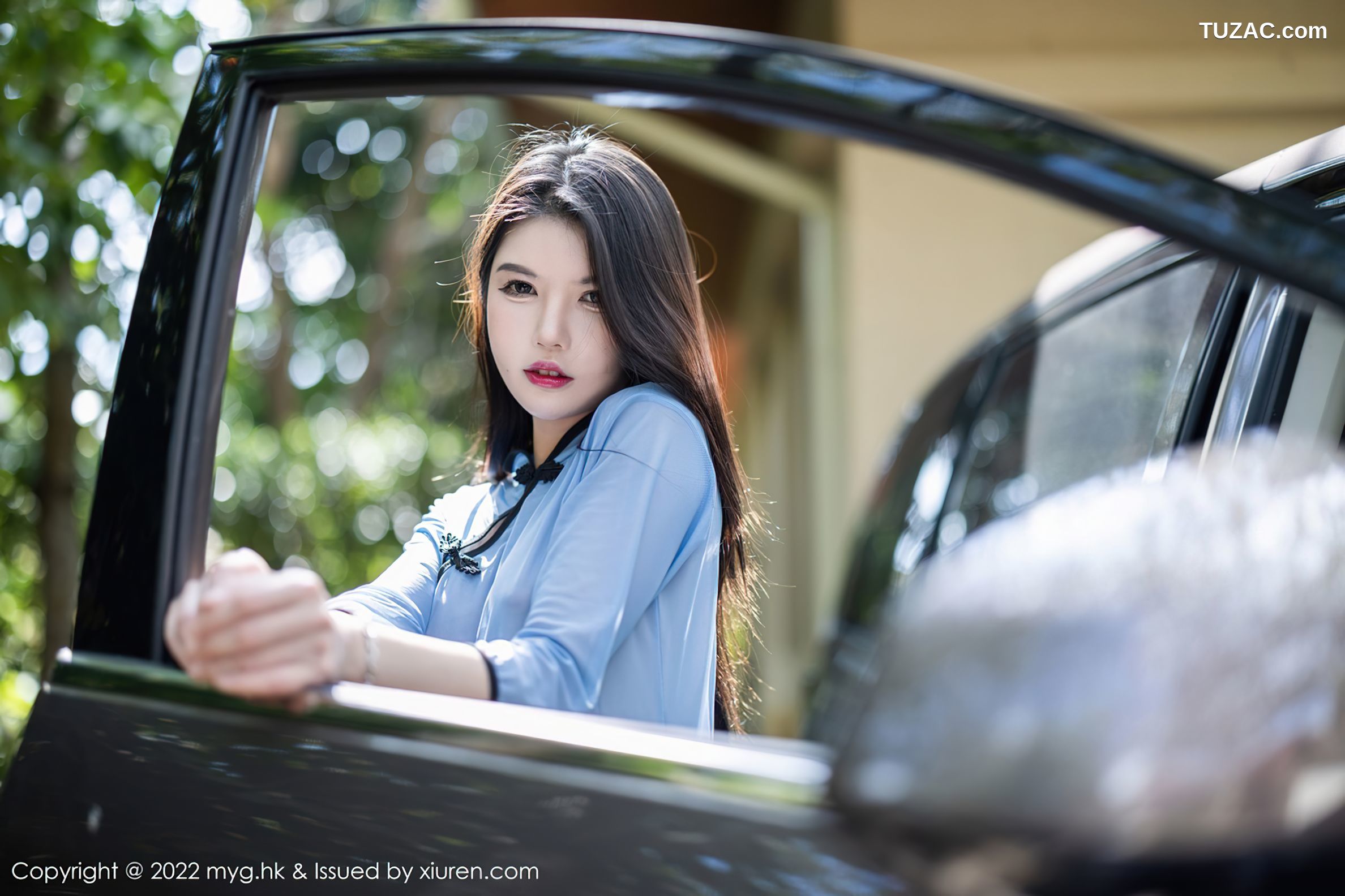 MyGirl美媛馆-622-媛媛酱-珠三角旅拍民国学生装半透视黑蕾丝内衣-2022.01.24