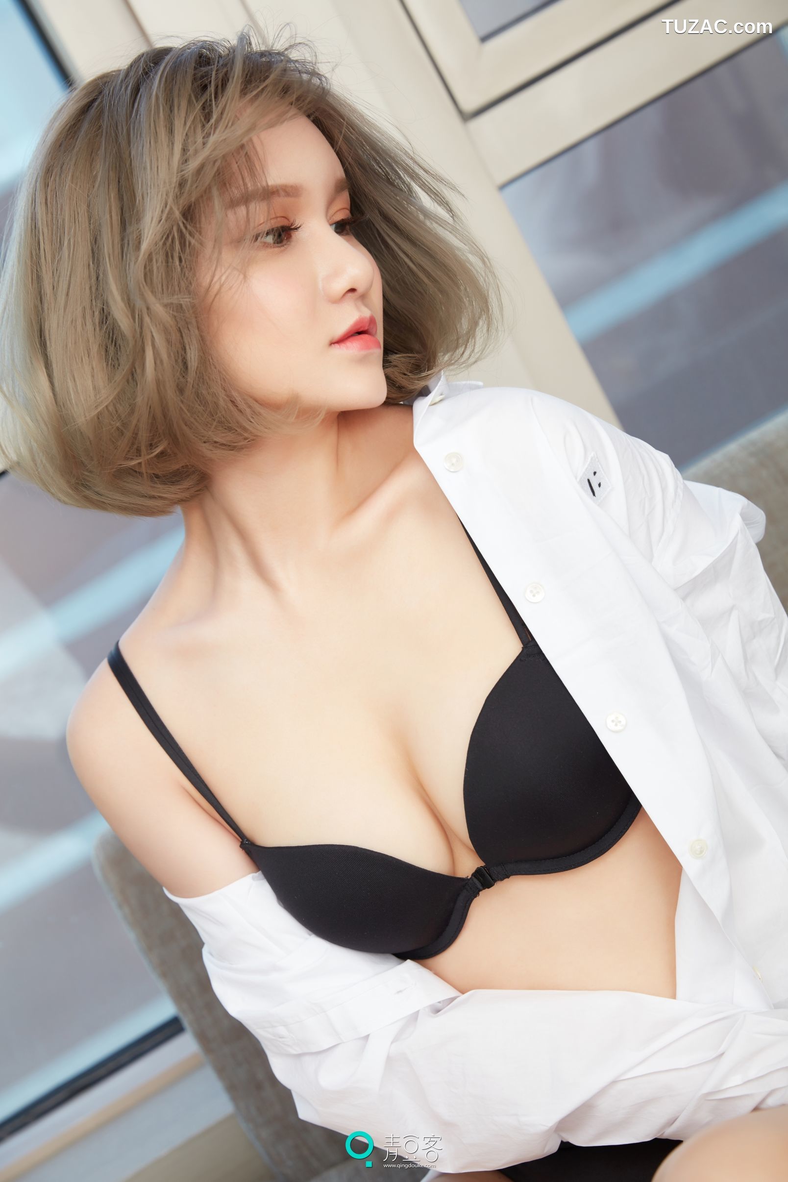 Qingdouke青豆客-MARY-白衬衫-性感泳装-2017.05.17