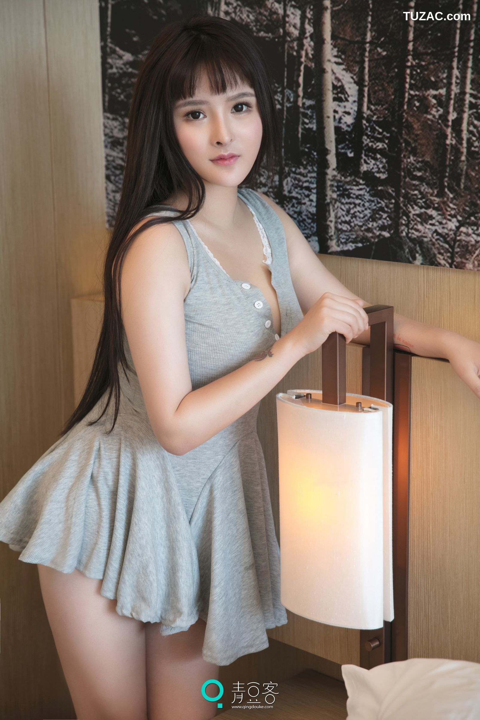 Qingdouke青豆客-杨漫妮-美胸睡衣-2017.07.16