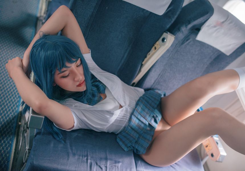 摄影师L.P.VISION出品飞机上的狂野阿朱无圣光套图[42P]