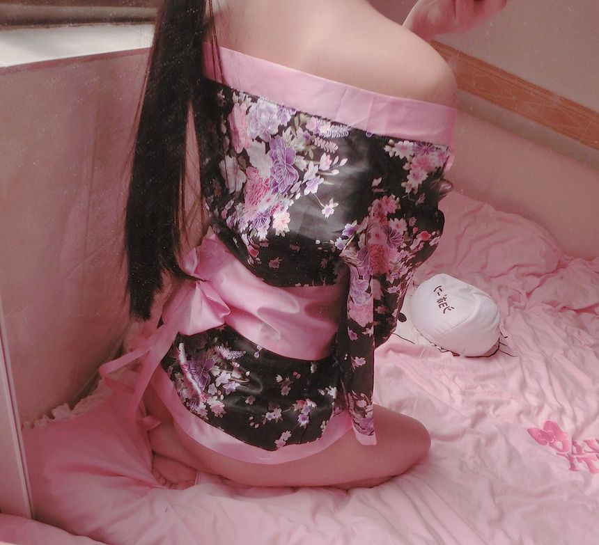 极品萝莉网红萌白酱(甜味弥漫)之日式印花无圣光套图[54P]