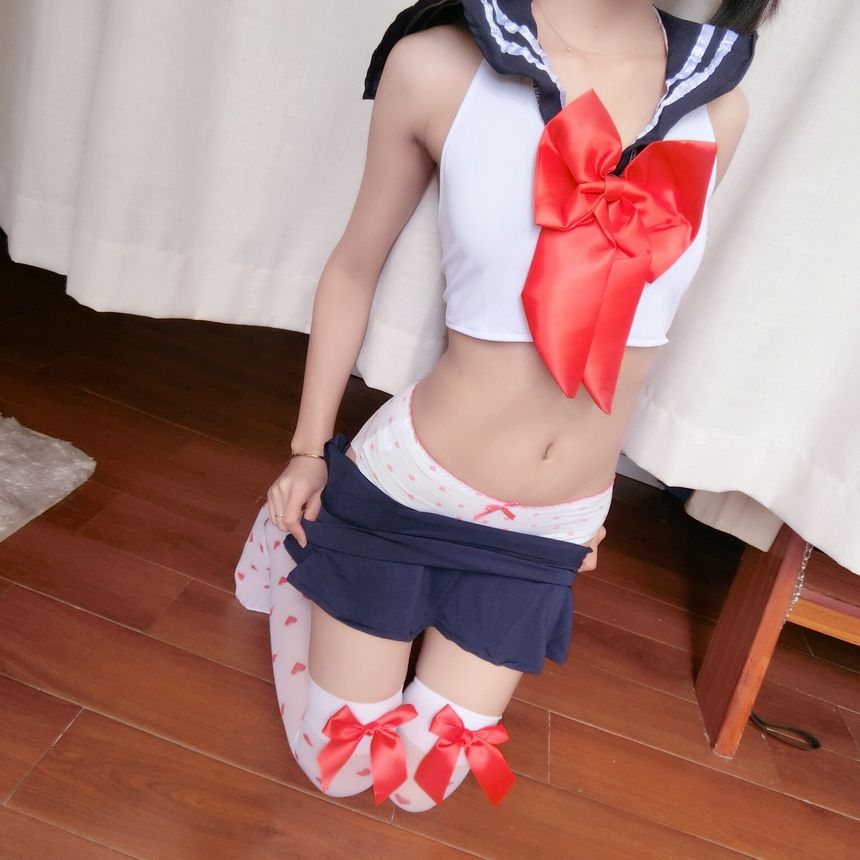网红嫩妹布丁大法水手服无圣光套图[67P]