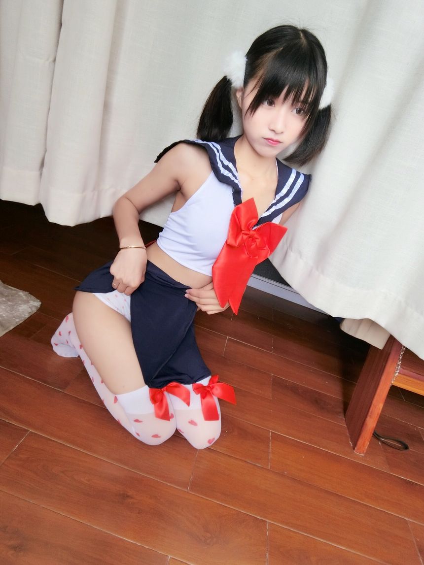 网红嫩妹布丁大法水手服无圣光套图[67P]