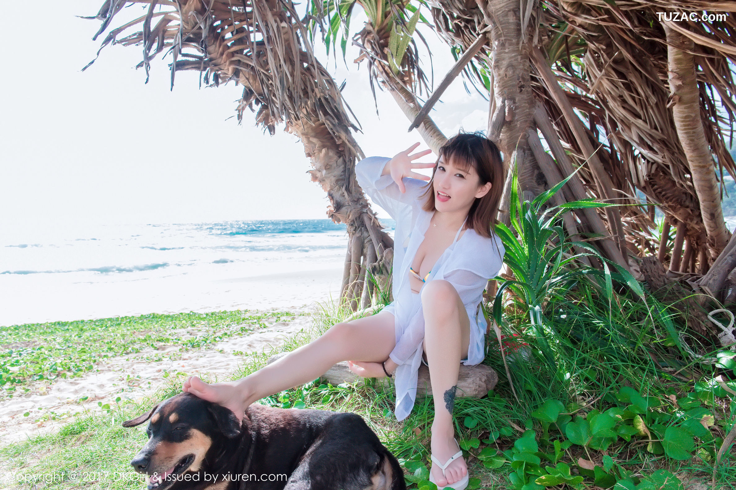 DKGirl御女郎-011-k8傲娇萌萌vivian-泳装-高叉-湿身