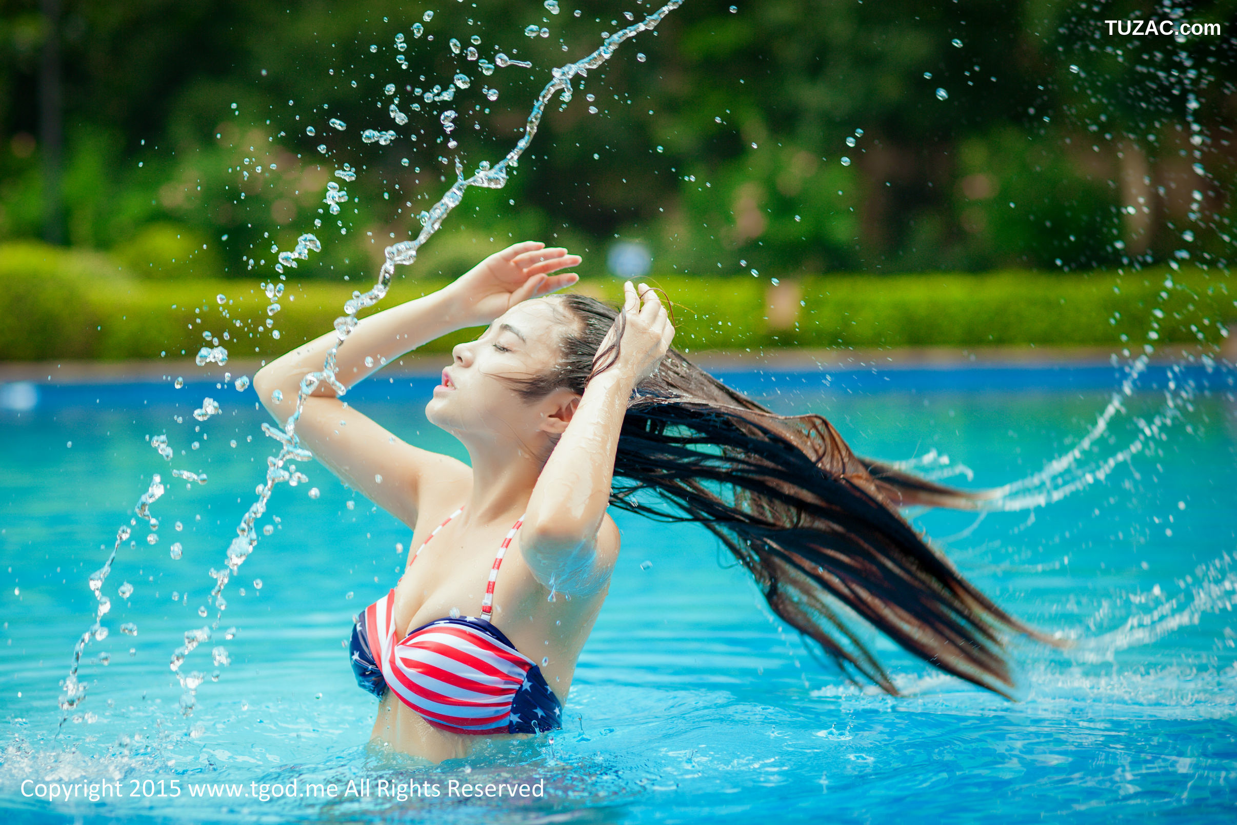 TGOD推女神-2015.03.12-活力女神晓艾Fafa-《泳池边的水精灵》