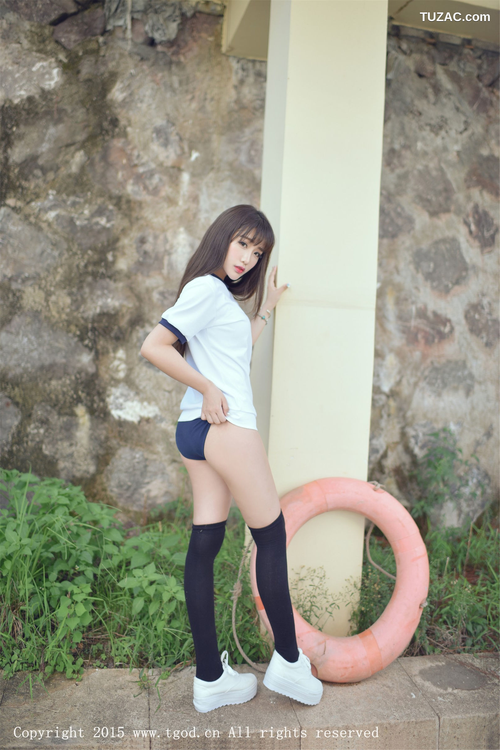 TGOD推女神-2015.10.03-Akiki朱若慕-《云曼旅拍》第四刊-体操服死库水系列