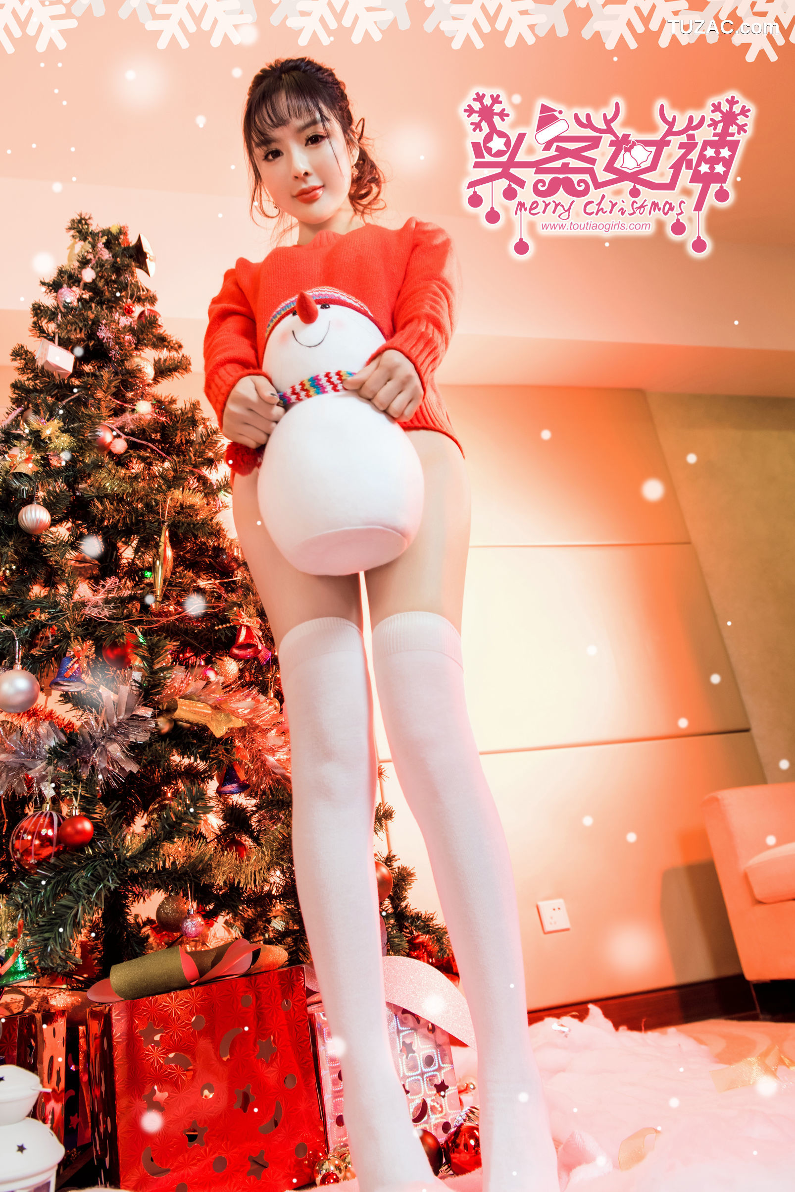 TouTiao头条女神-2017.12.24-周熙妍-白甜-《2017圣诞特刊》-圣诞快乐时光
