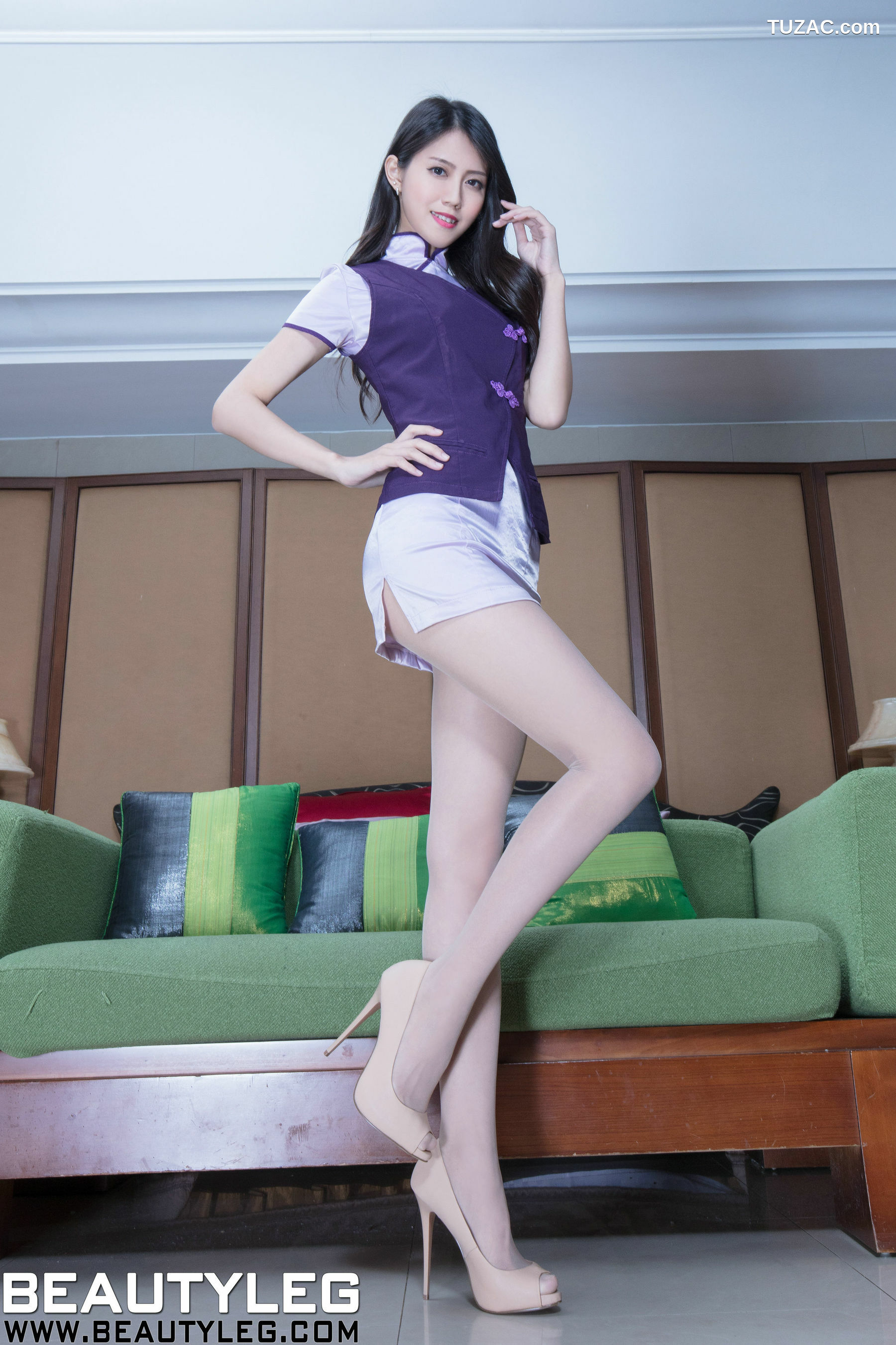 Beautyleg_腿模Candy《肉丝制服》 No.1546 美腿写真集[62P]