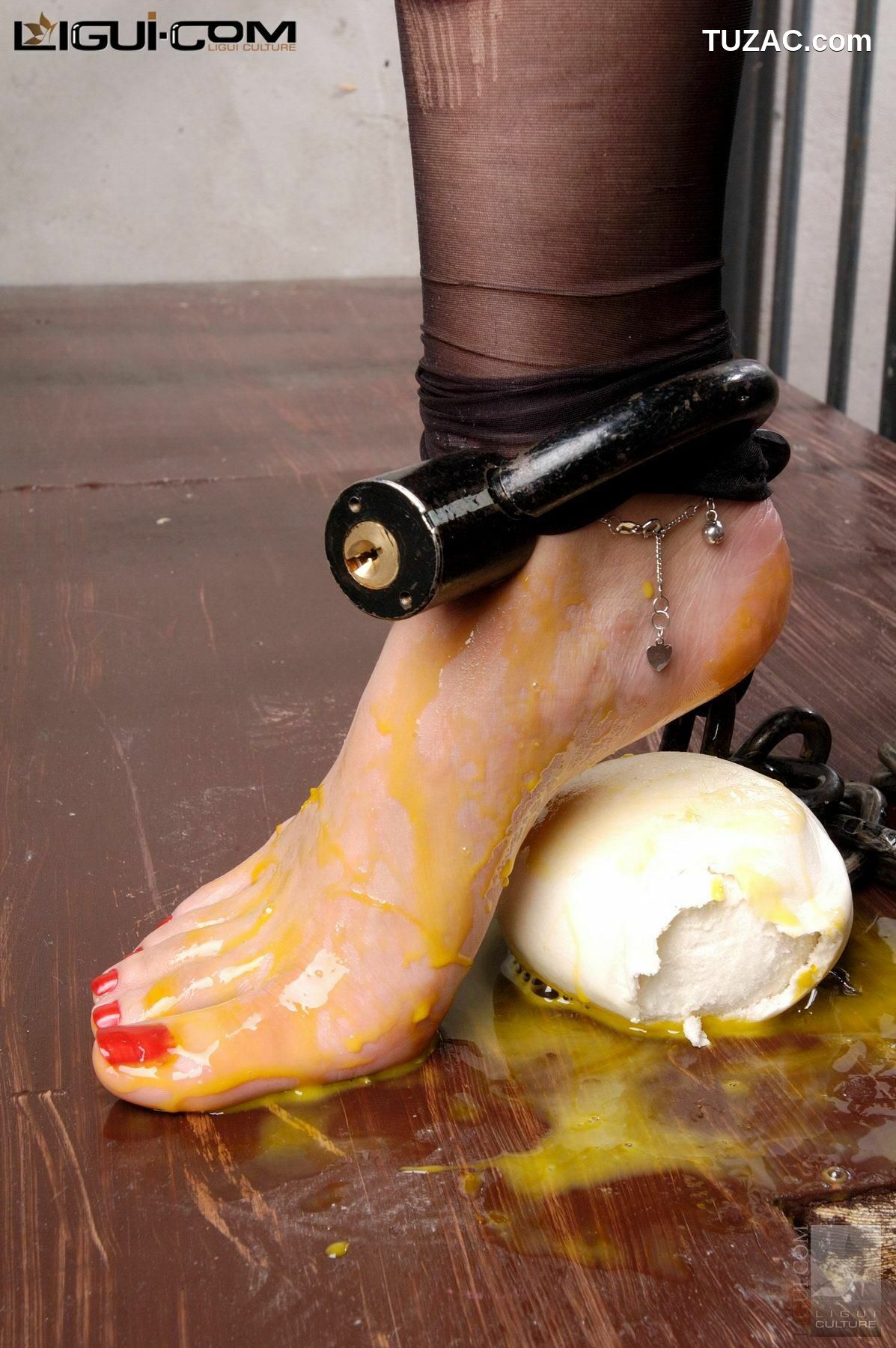 丽柜_ Model Saya《黑丝脚铐》丝足写真图片[37P]