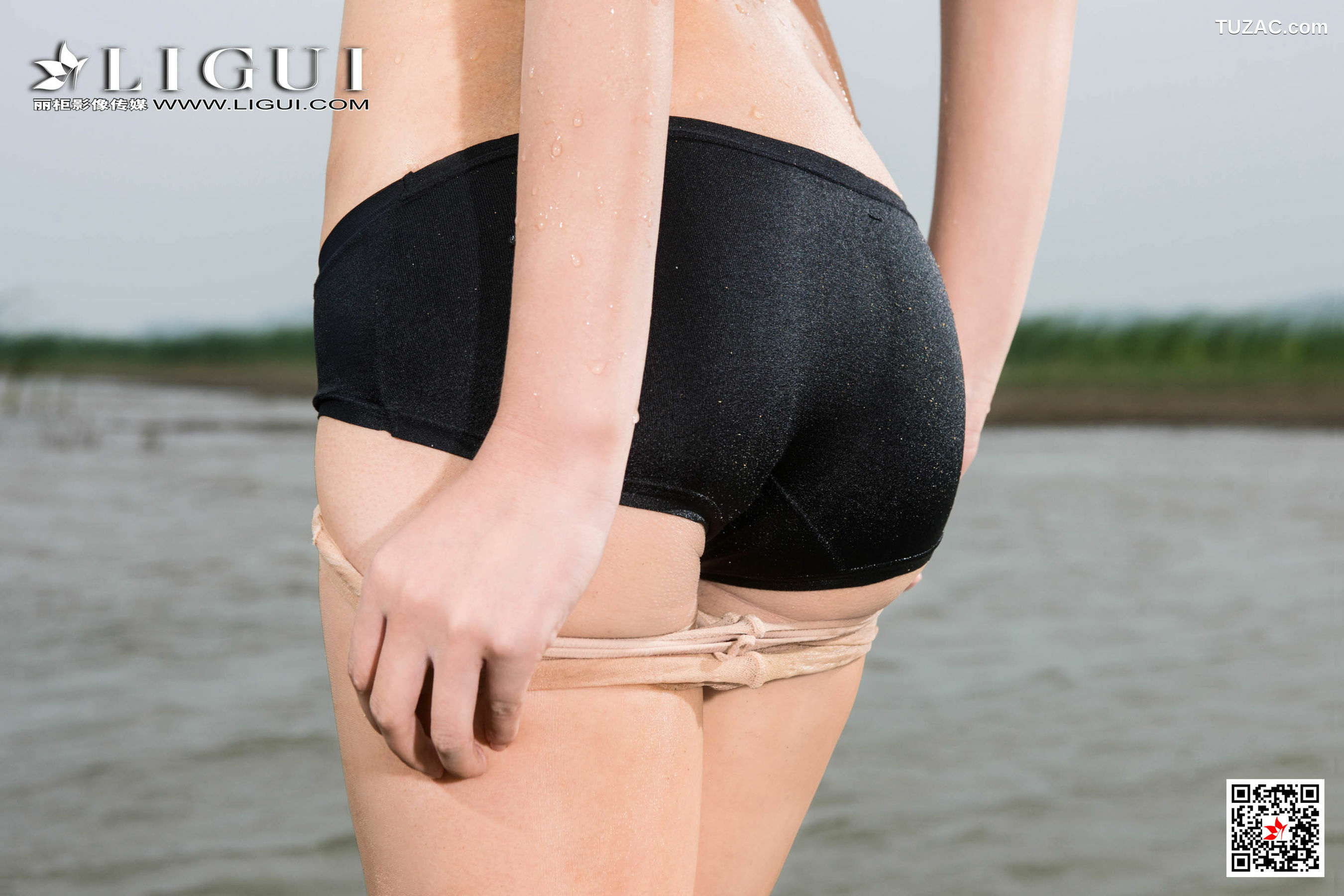 丽柜_ Model 语寒 《海边丝袜人体》 写真集[101P]