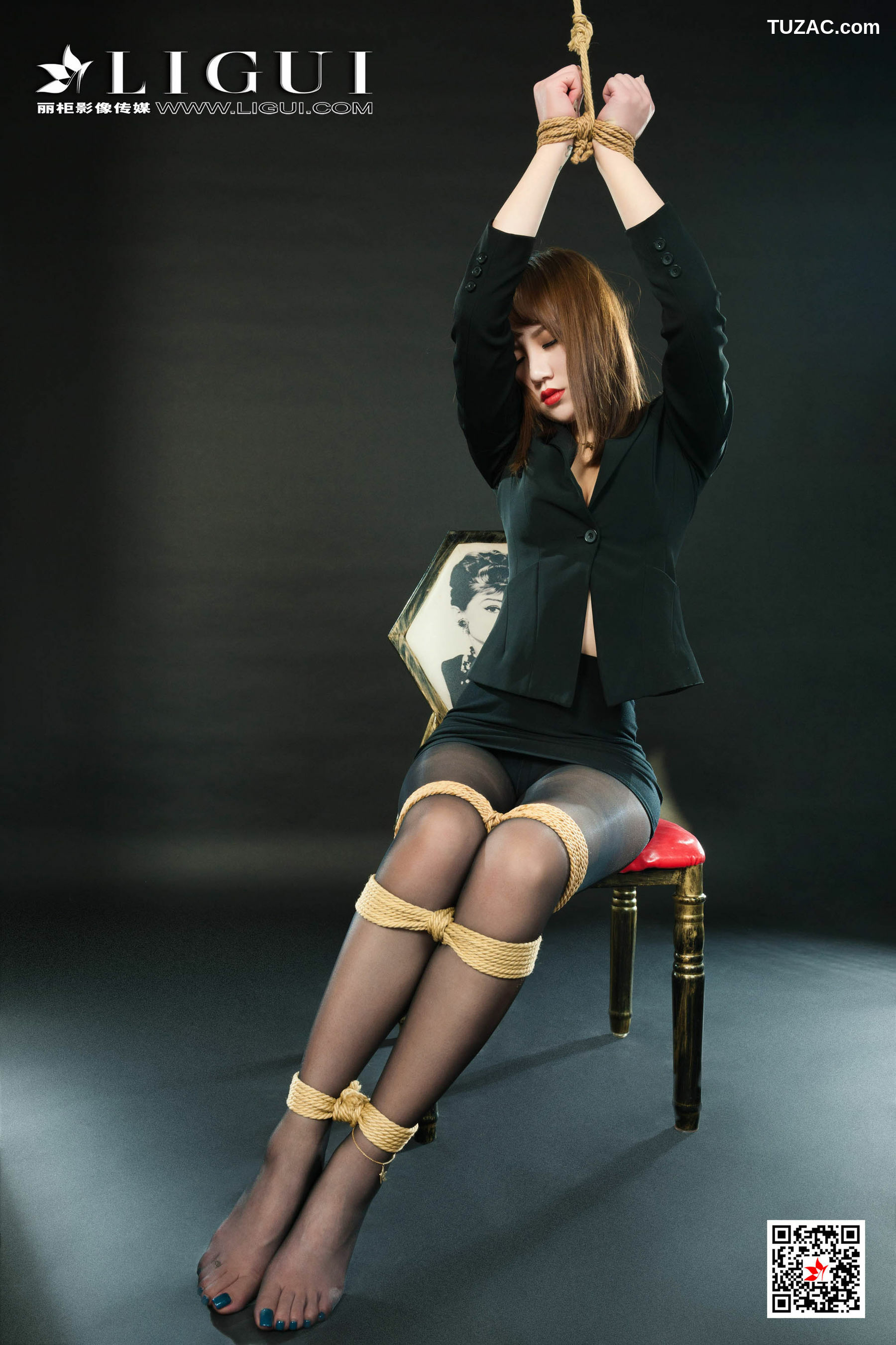 丽柜_ 网络丽人 Model 多多 - 黑丝捆绑女郎[52P]