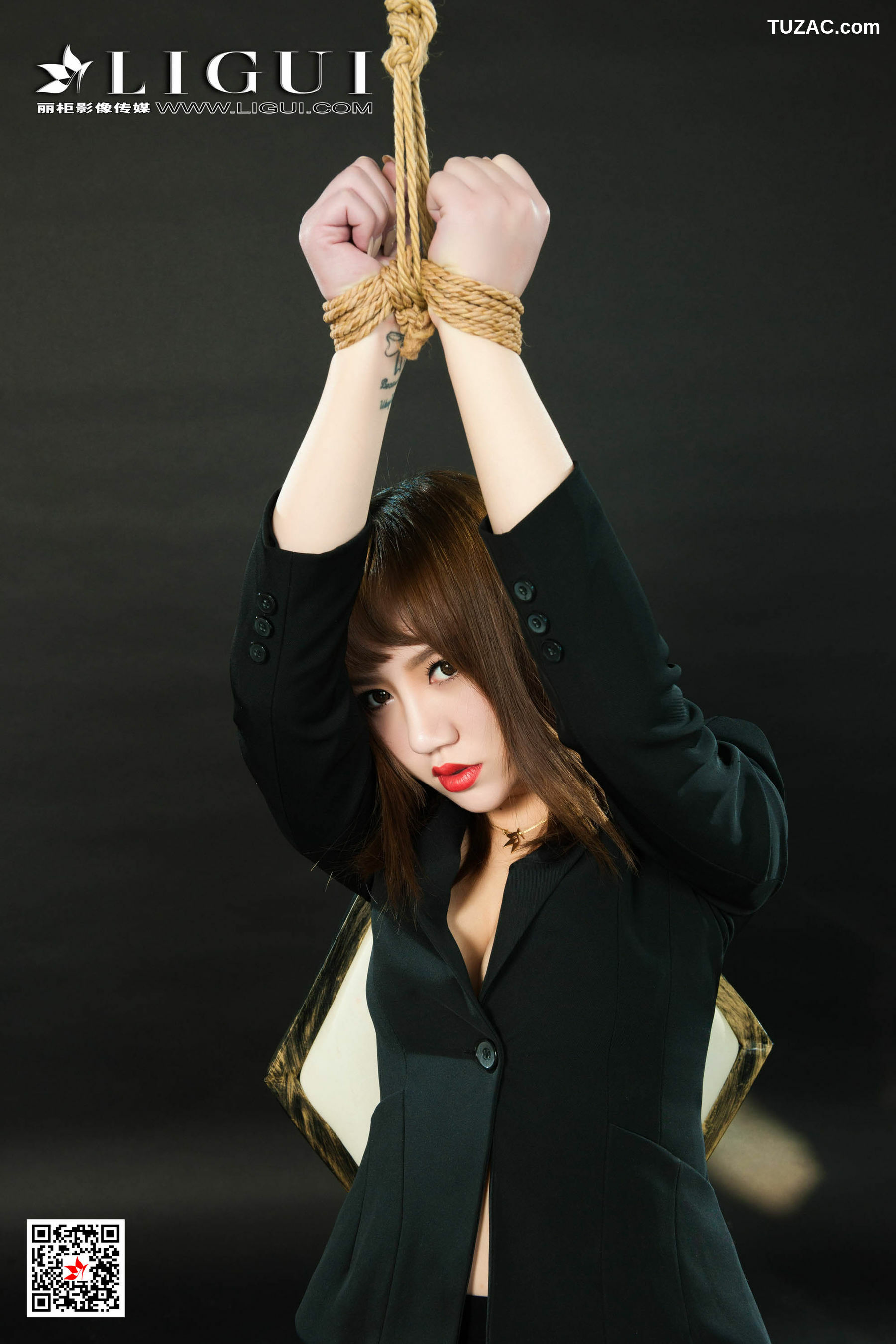 丽柜_ 网络丽人 Model 多多 - 黑丝捆绑女郎[52P]