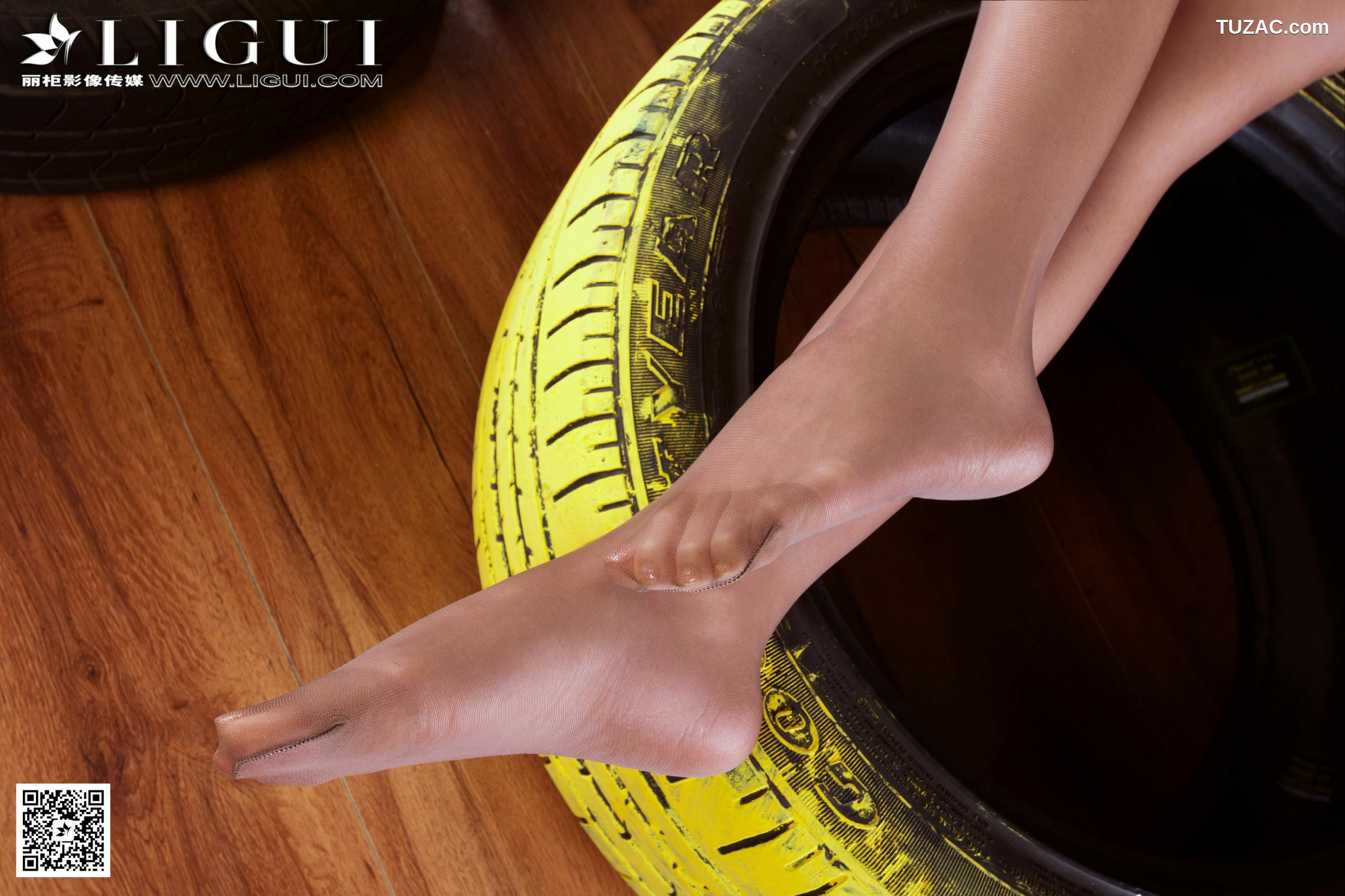 丽柜_Model ALAN《灰丝蕾丝女仆》上下全集  美腿玉足写真图片[65P]