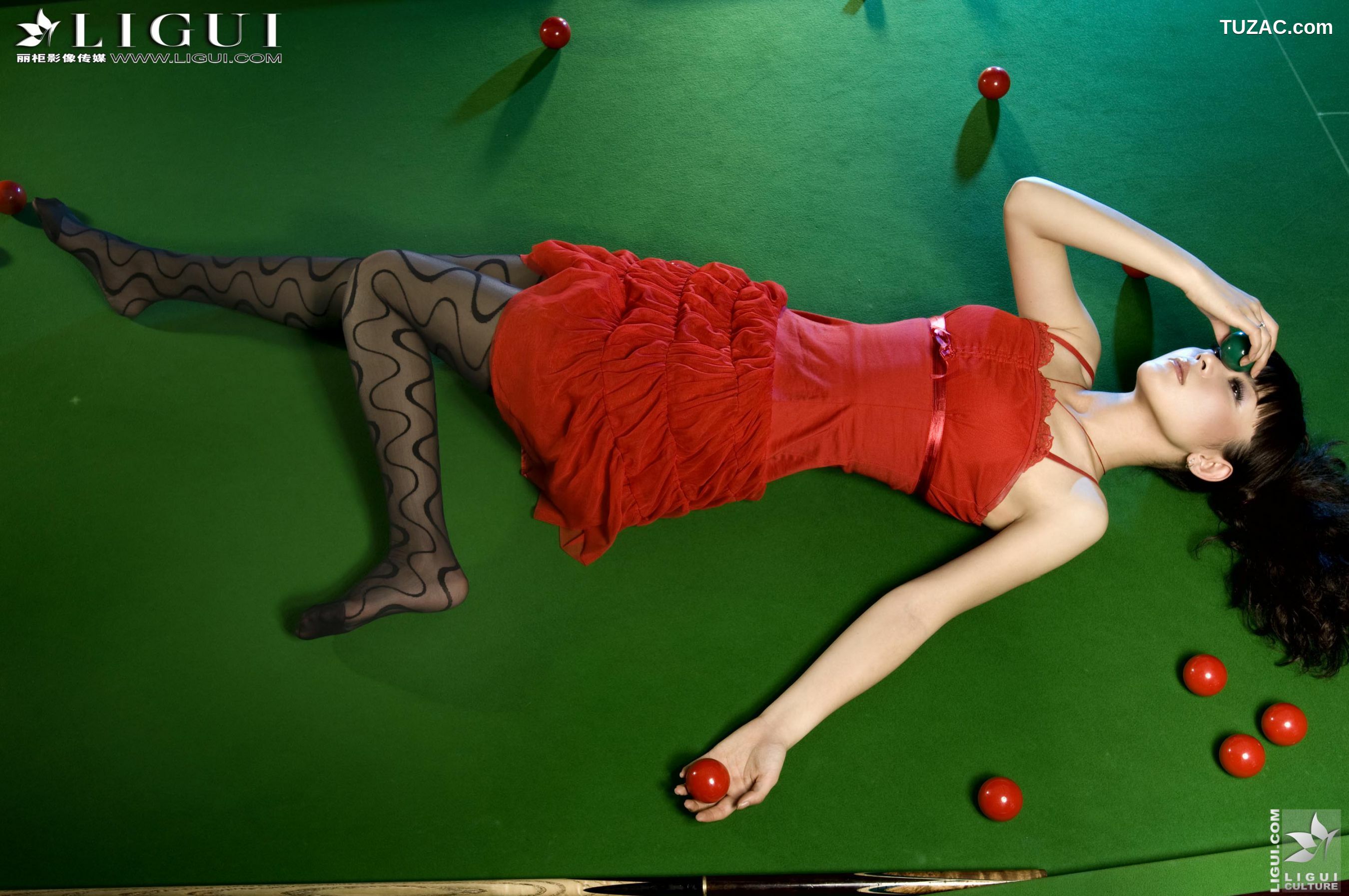 丽柜_Model 咪惠美《台球室里的刹人机器》 美腿玉足写真图片[51P]