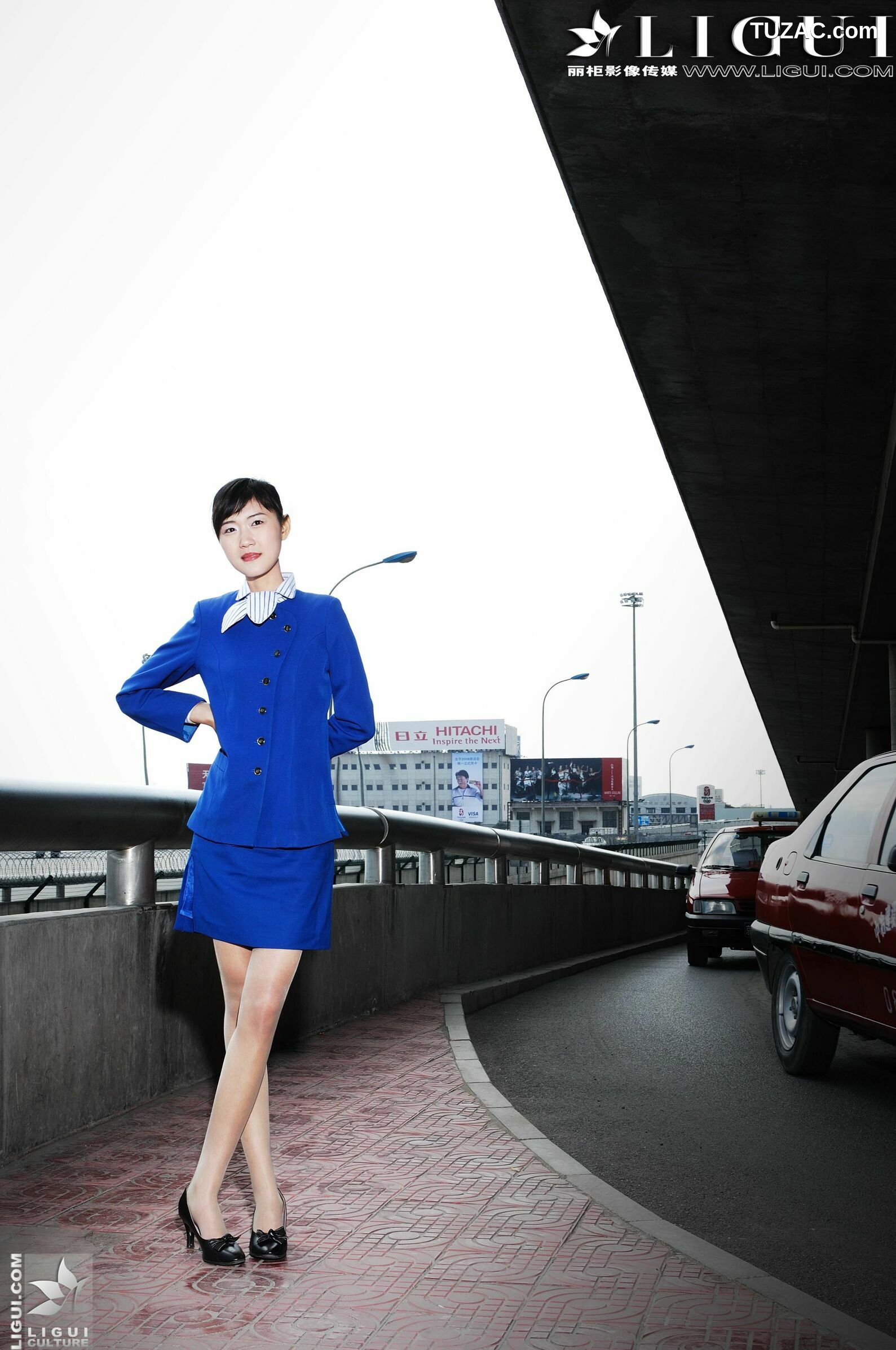 丽柜_Model 婷婷《空姐系列》 美腿丝足写真图片[43P]