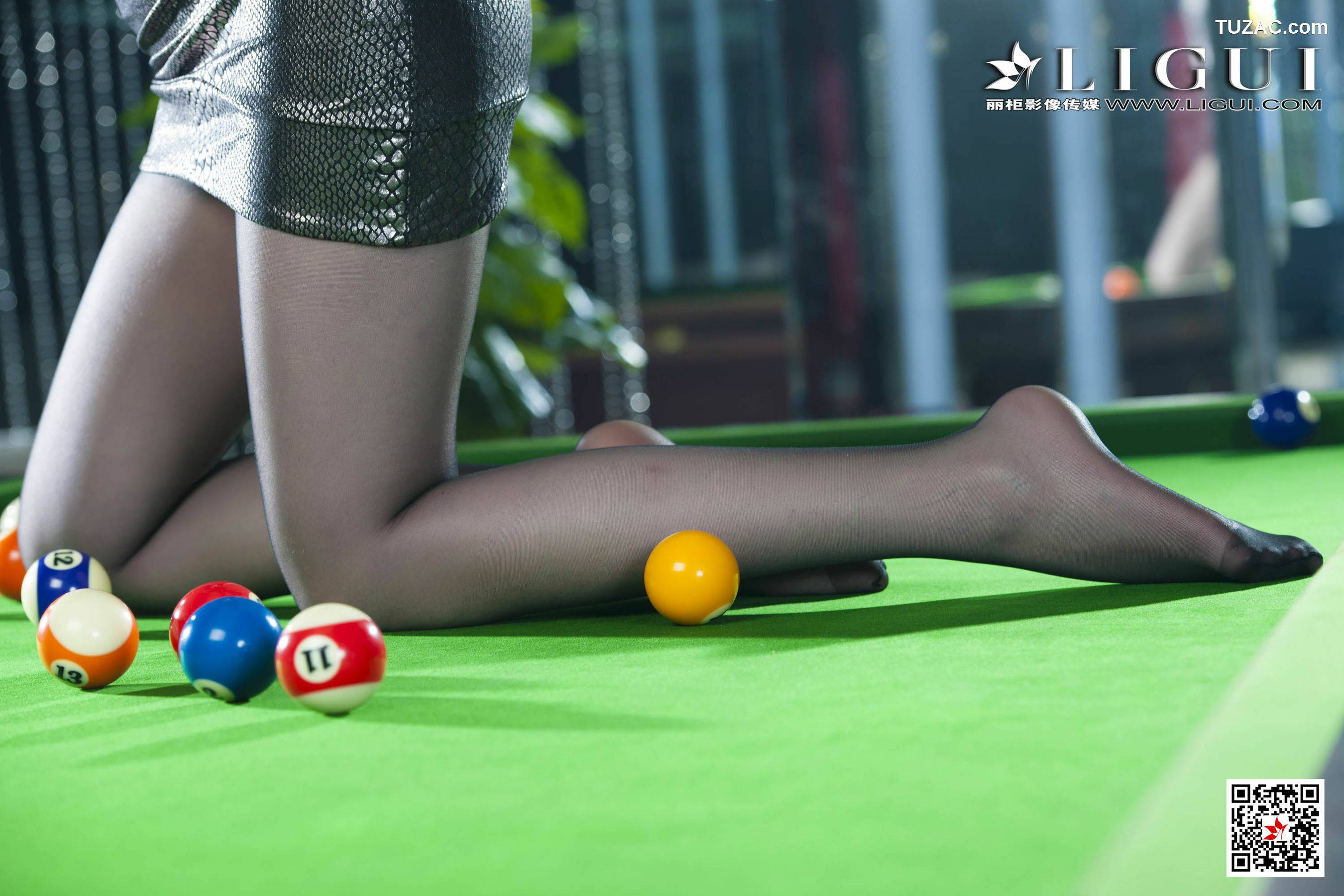 丽柜_Model 小娜《黑丝台球女郎》 写真集[55P]