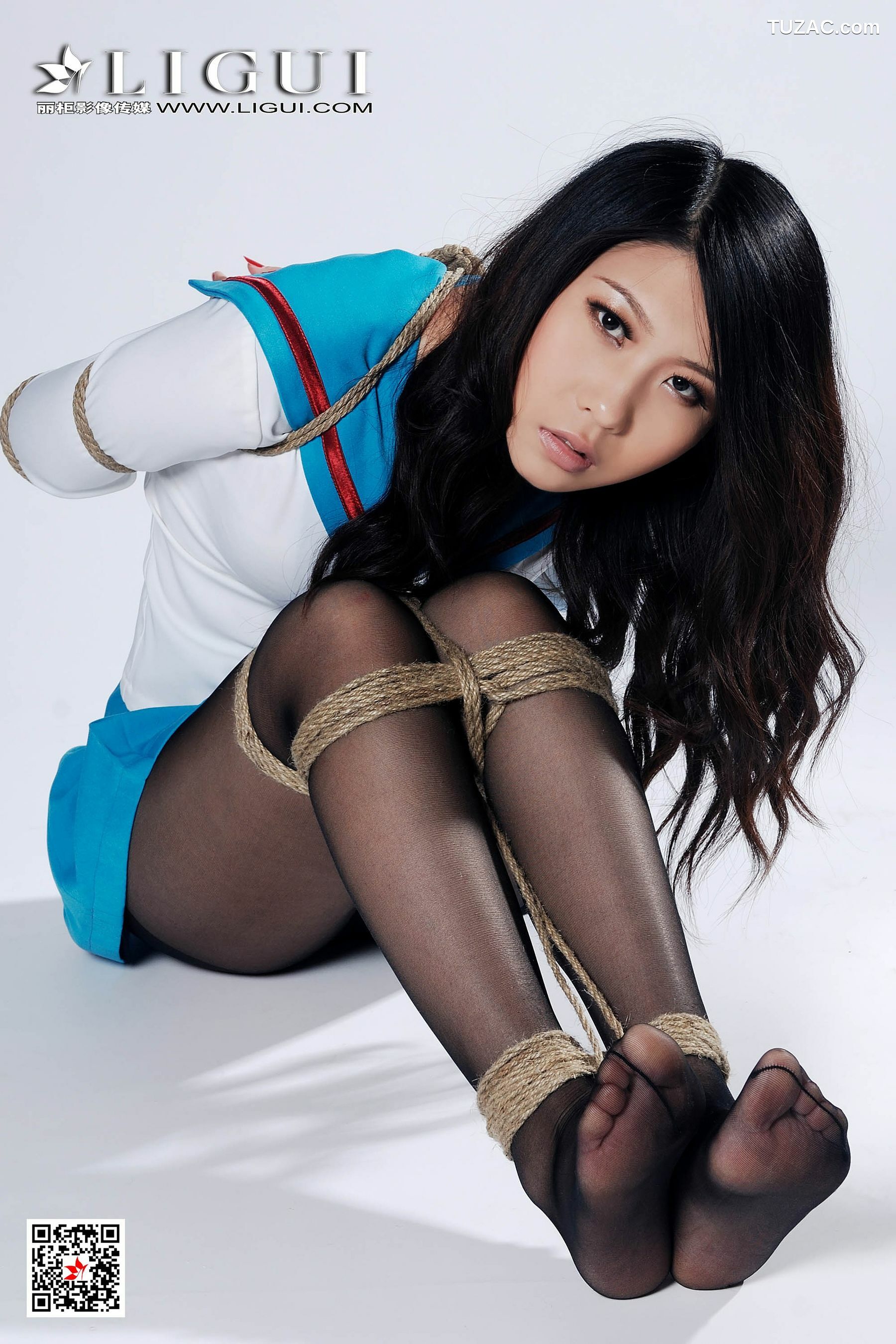丽柜_Model 幽幽《制服黑丝捆绑》 写真集[45P]