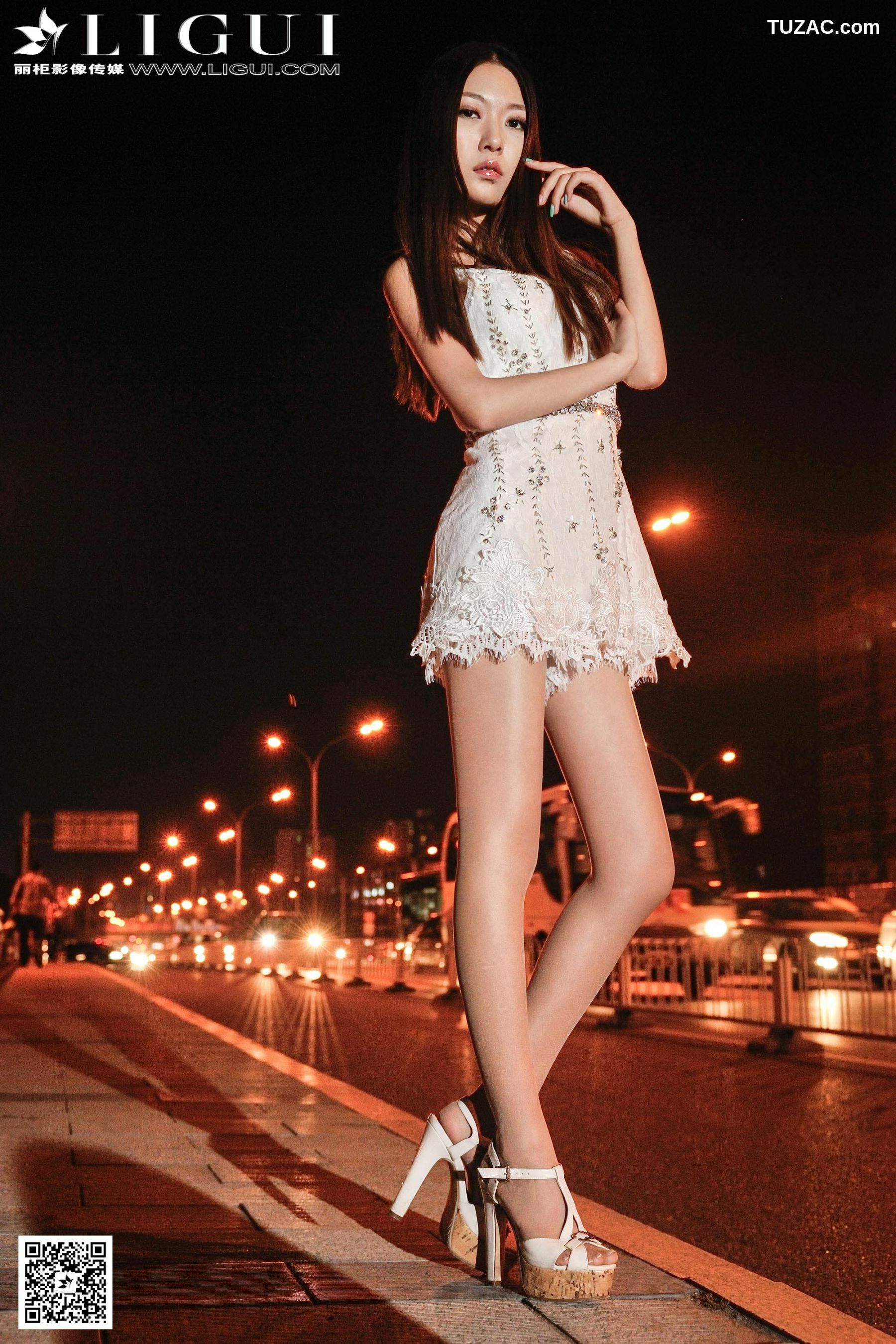 丽柜_Model 文欣《街拍蕾丝超短连衣裙女神》上中下全集 美腿玉足写真图片[127P]