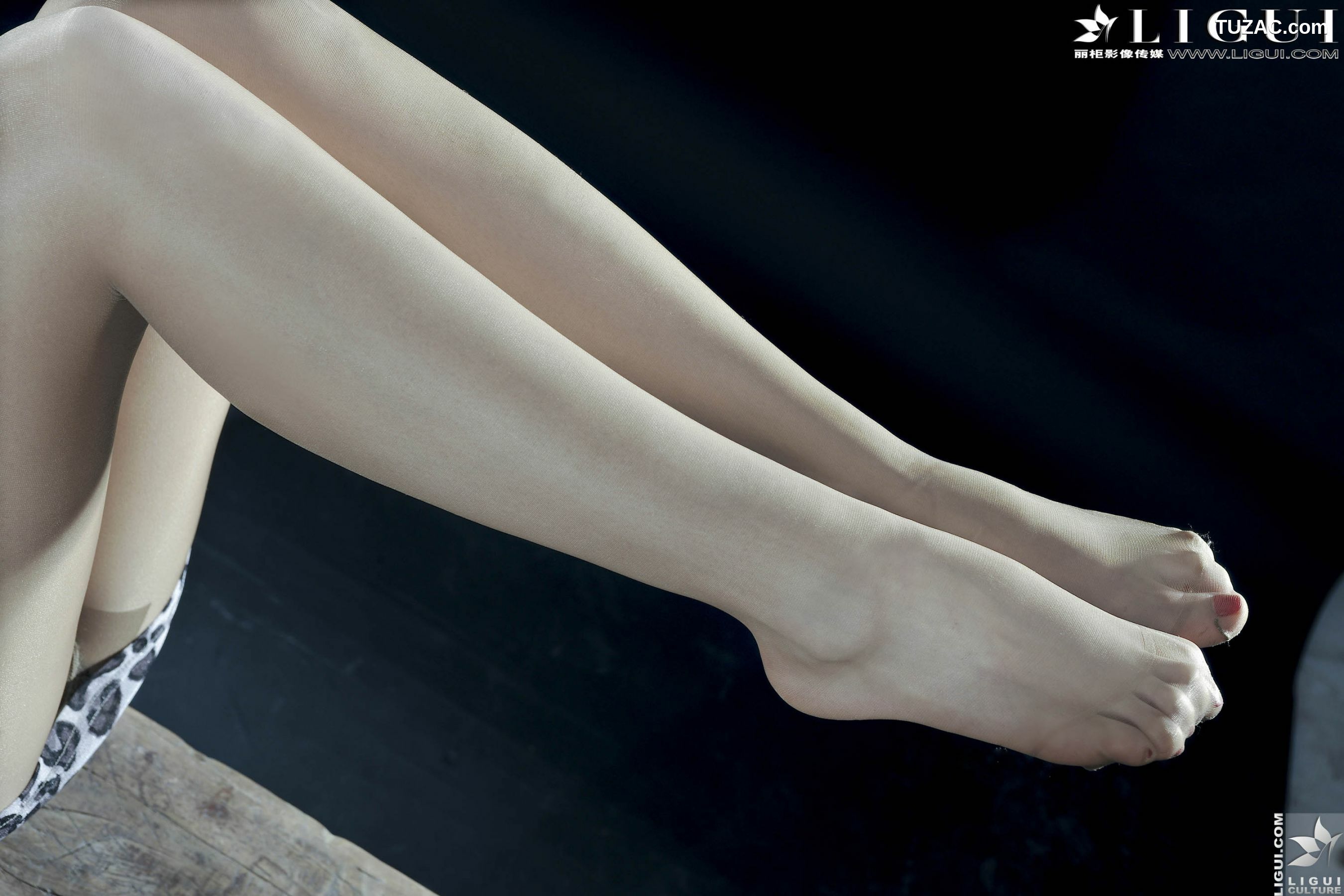 丽柜_Model 晴晴《豹纹高跟女郎丝足》 美腿玉足写真图片[46P]