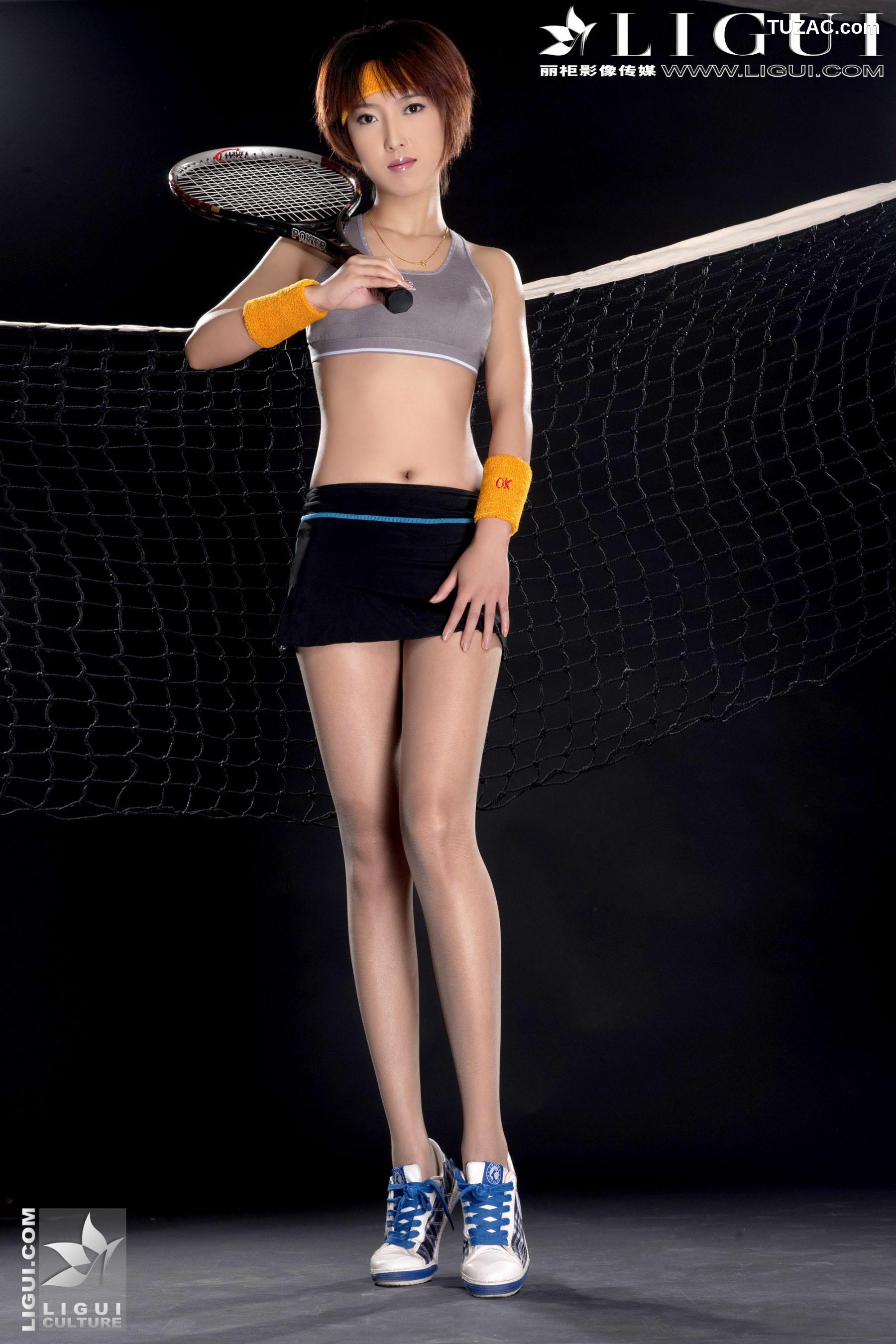 丽柜_Model 美美《羽毛球美人丝足秀》上中下合集 美腿玉足写真图片[106P]