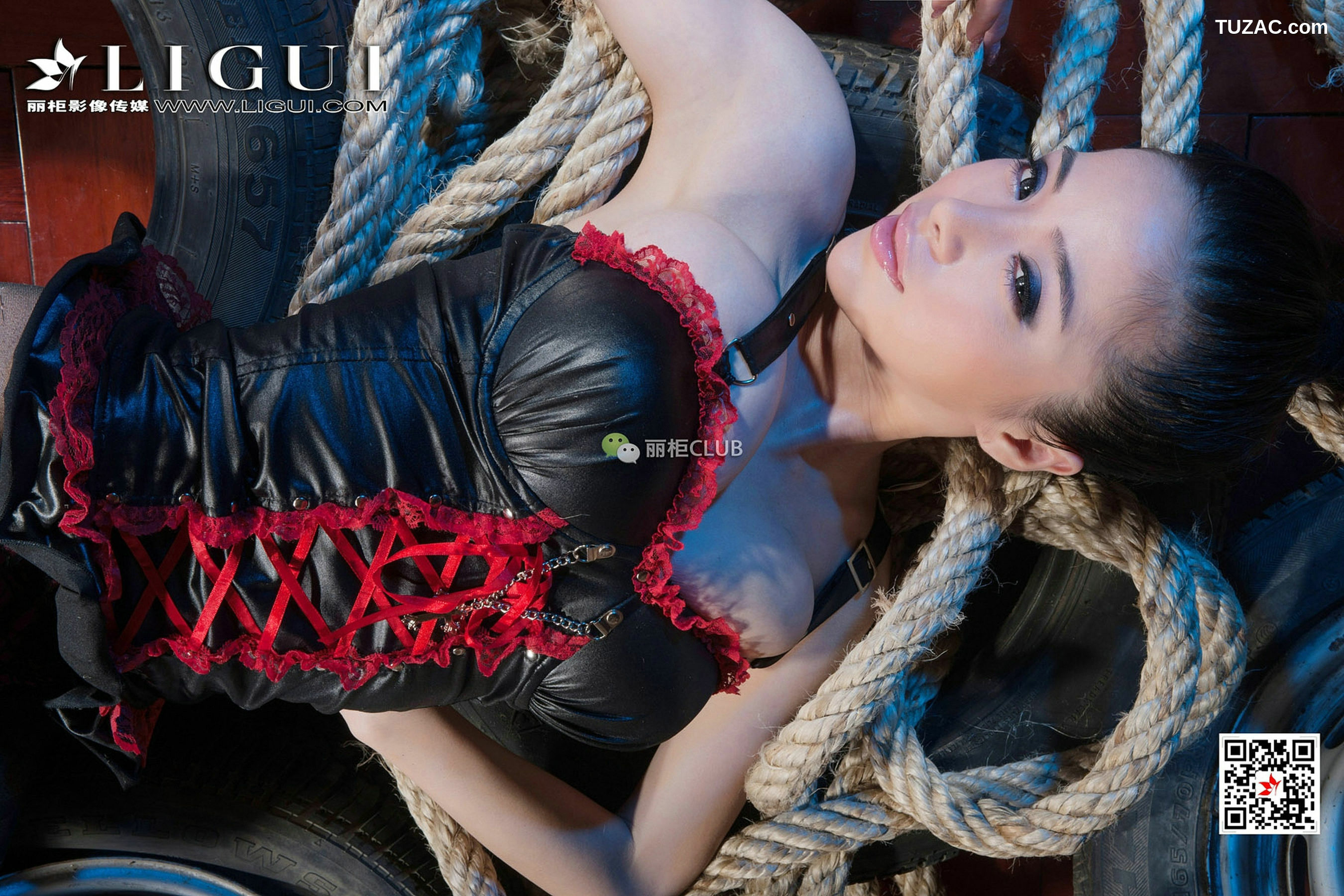 丽柜_Model 袁颖芬《黑丝绳艺》 写真集[106P]