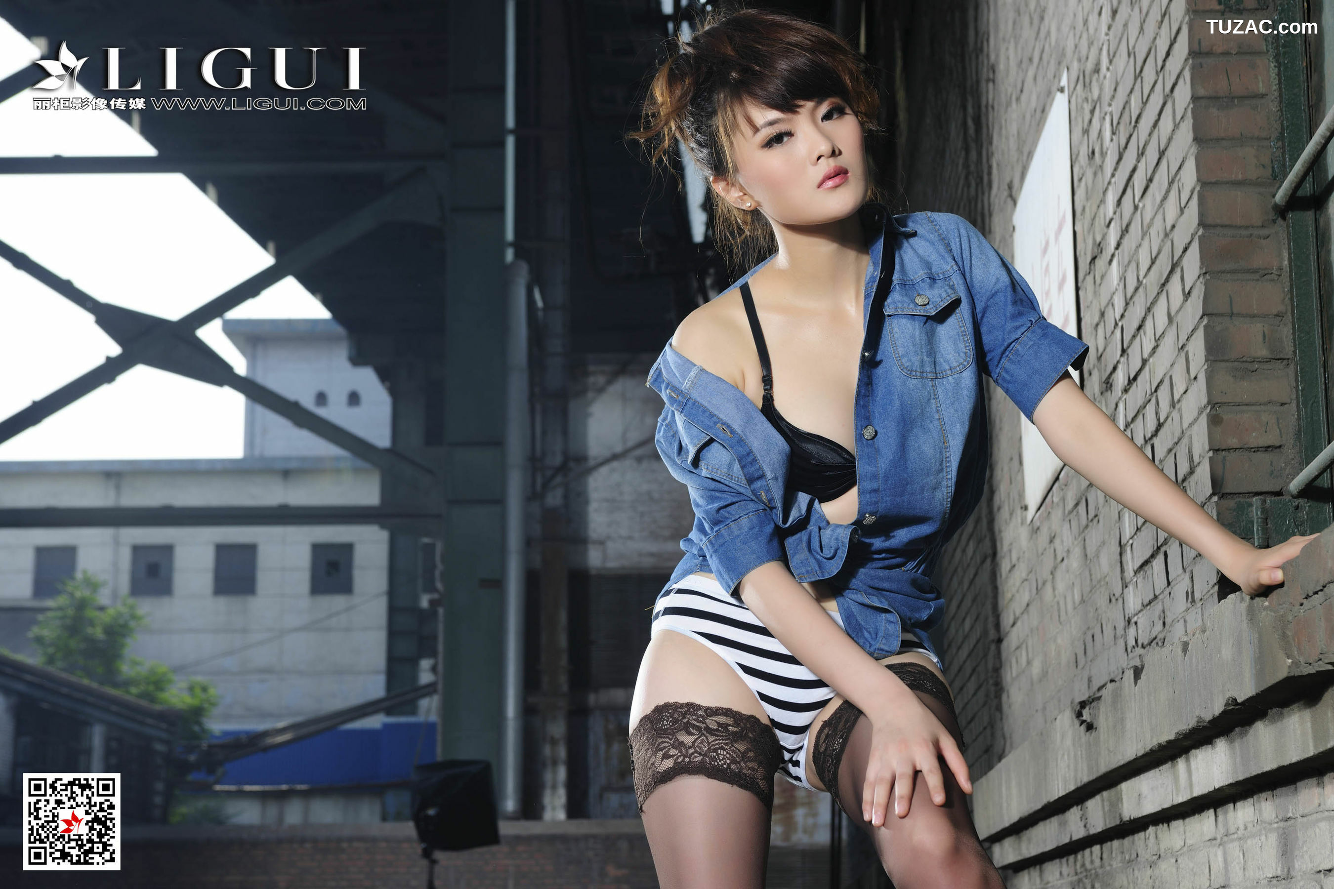 丽柜_Model 黄芬《黑丝牛仔》 写真集[58P]