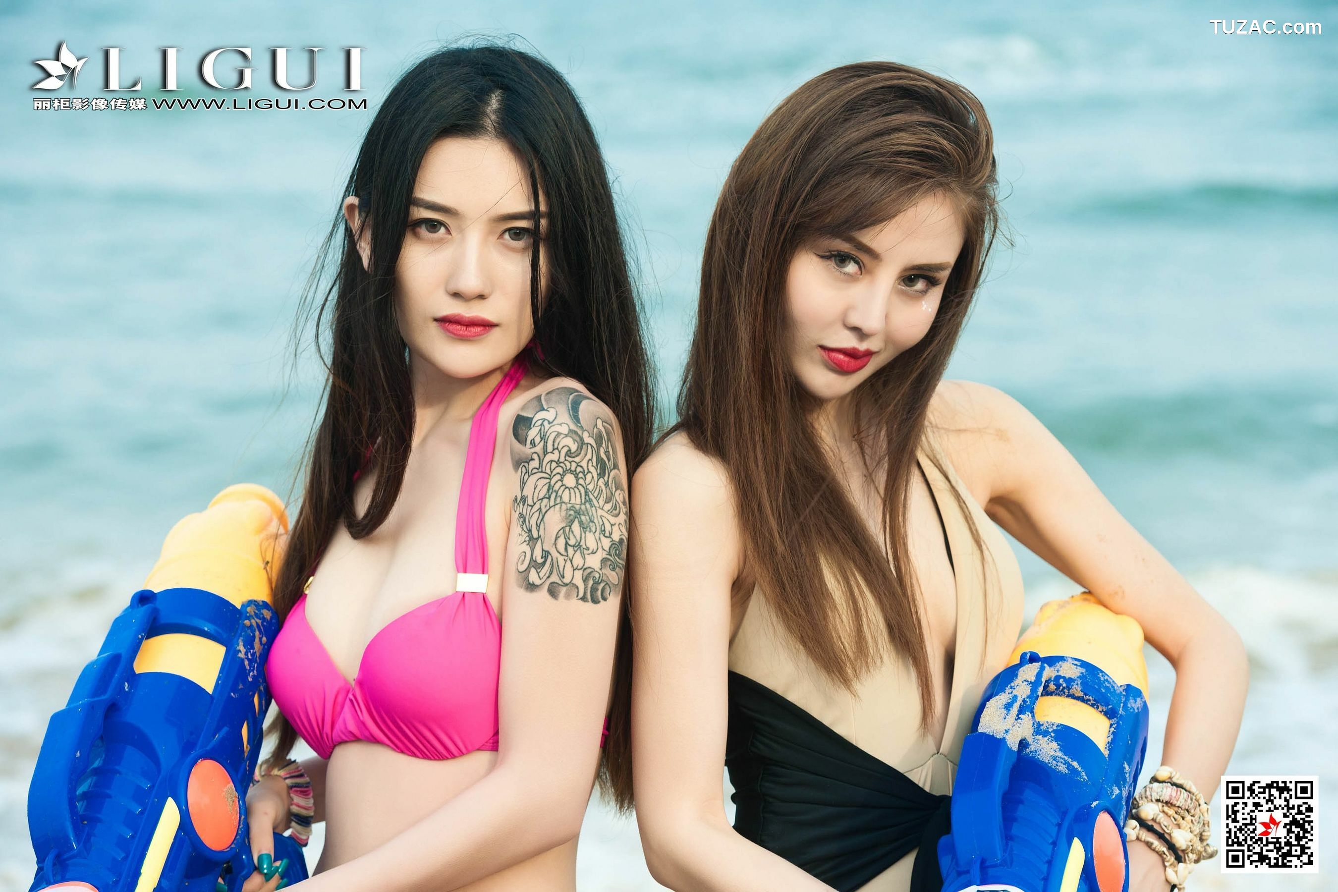 丽柜_兔子&amp;amp;凉儿&amp;amp;甜甜《沙滩丝足》 写真集[48P]