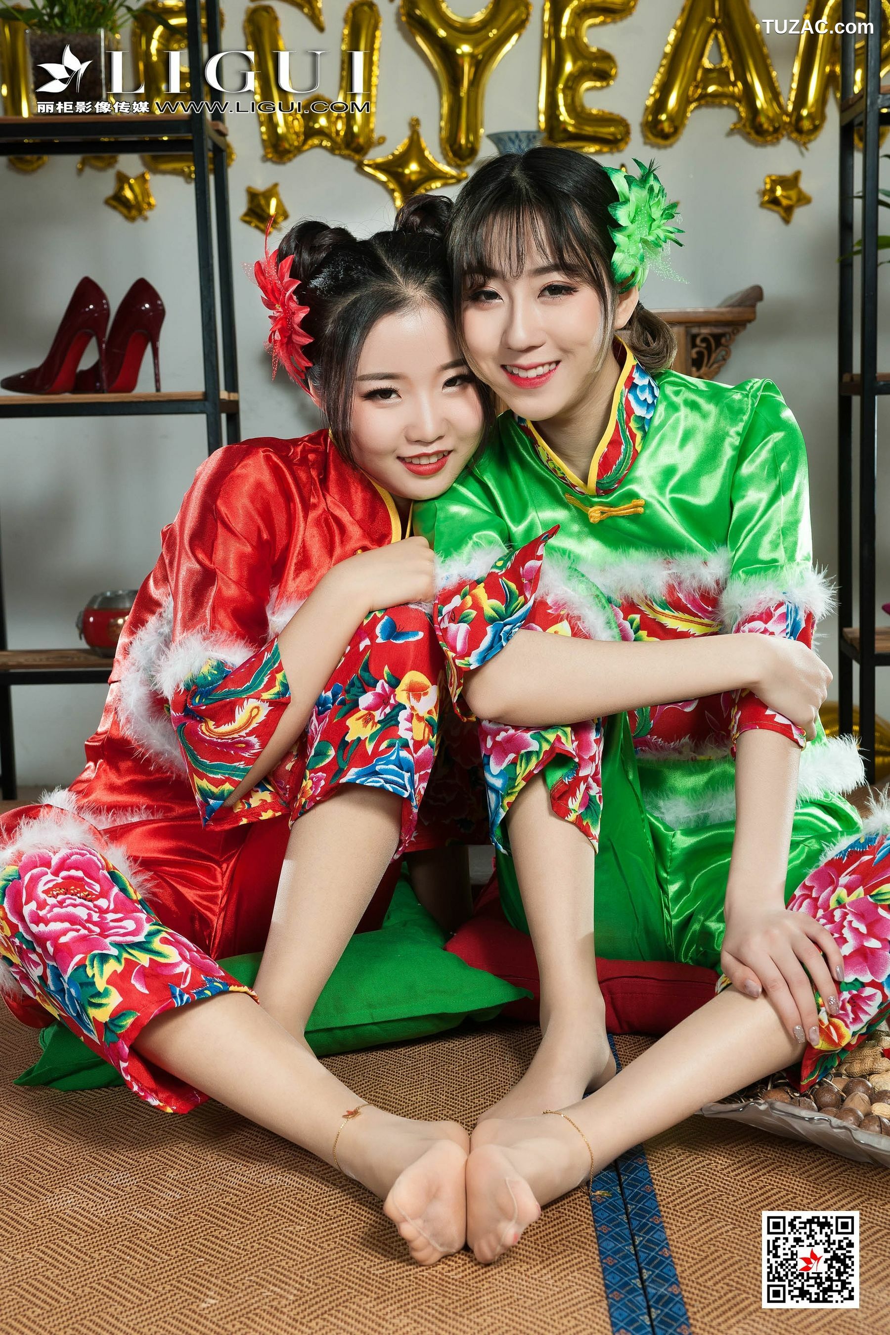 丽柜_媛媛&amp;amp;鱼妹《新春丝足福利》 网络丽人 写真集[78P]