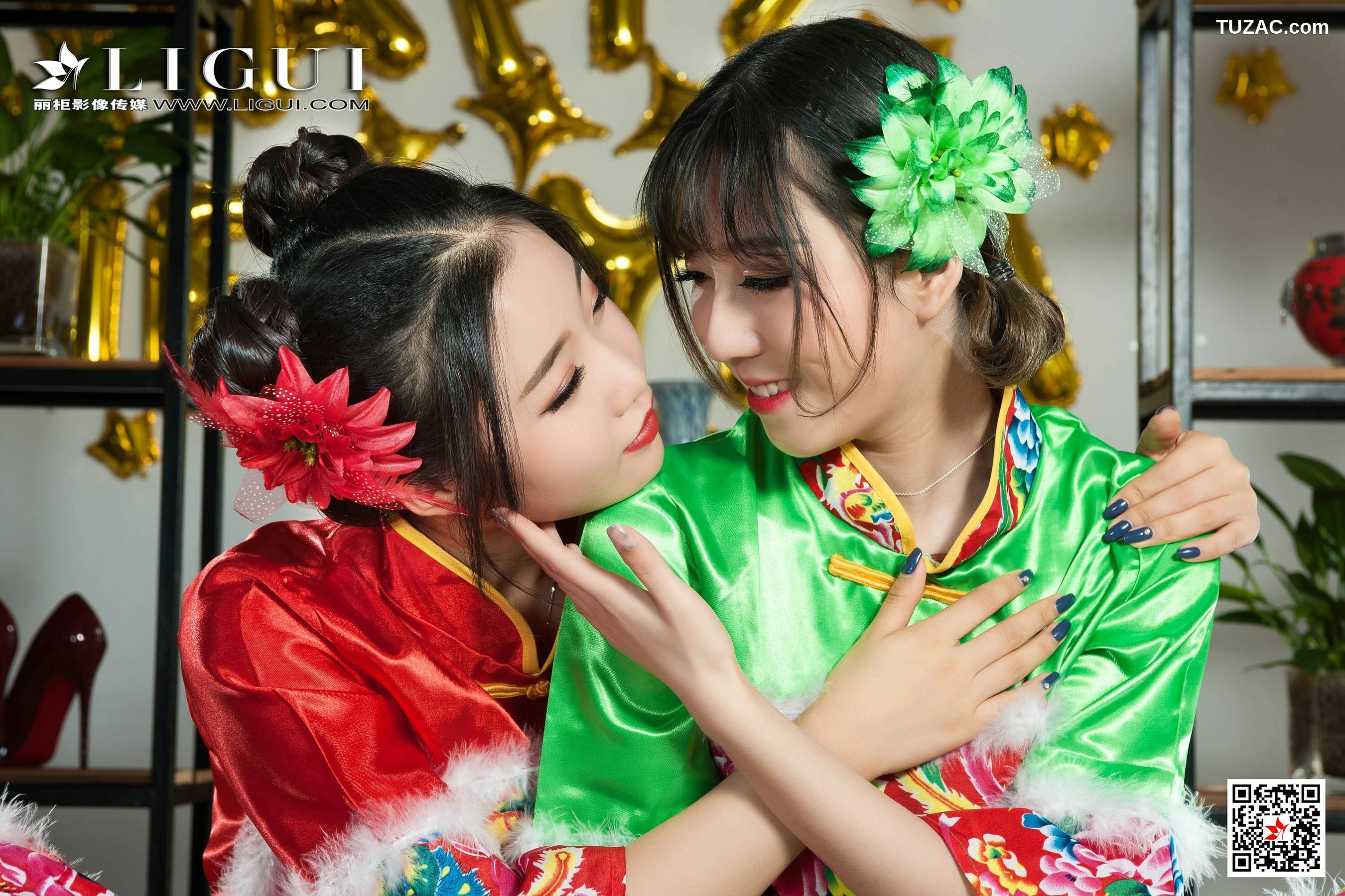 丽柜_媛媛&amp;amp;鱼妹《新春丝足福利》 网络丽人 写真集[78P]