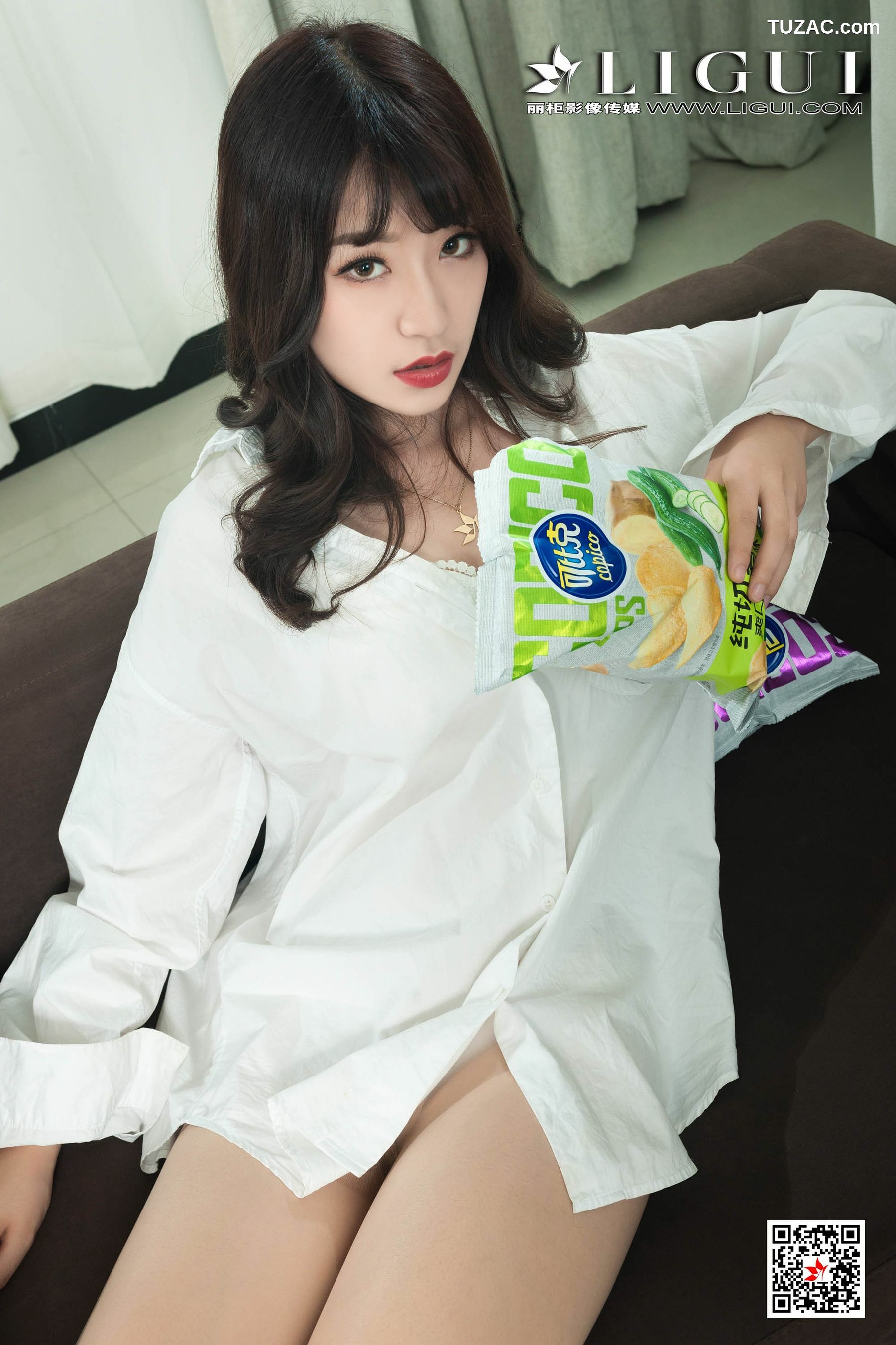 丽柜_安娜《白衬衫肉丝女郎》 写真集[58P]