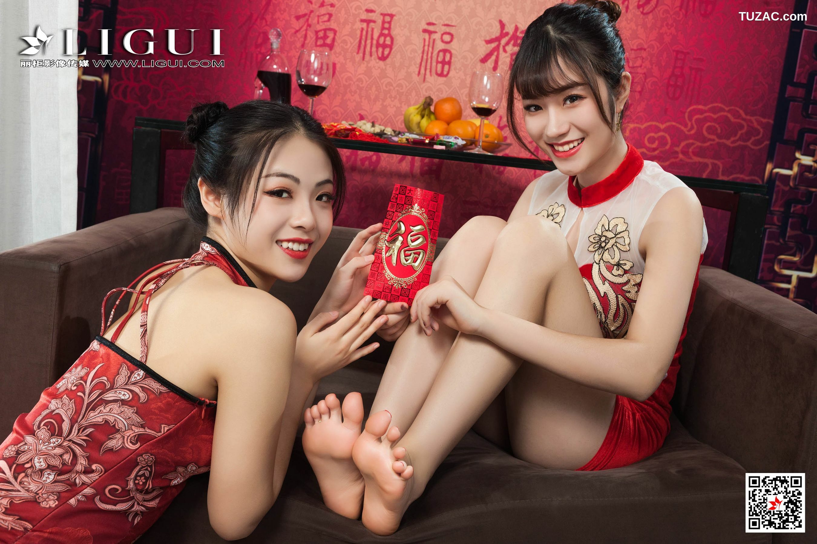 丽柜_潘潘&amp;amp;安娜《旗袍姐妹花庆新年》 写真集[82P]